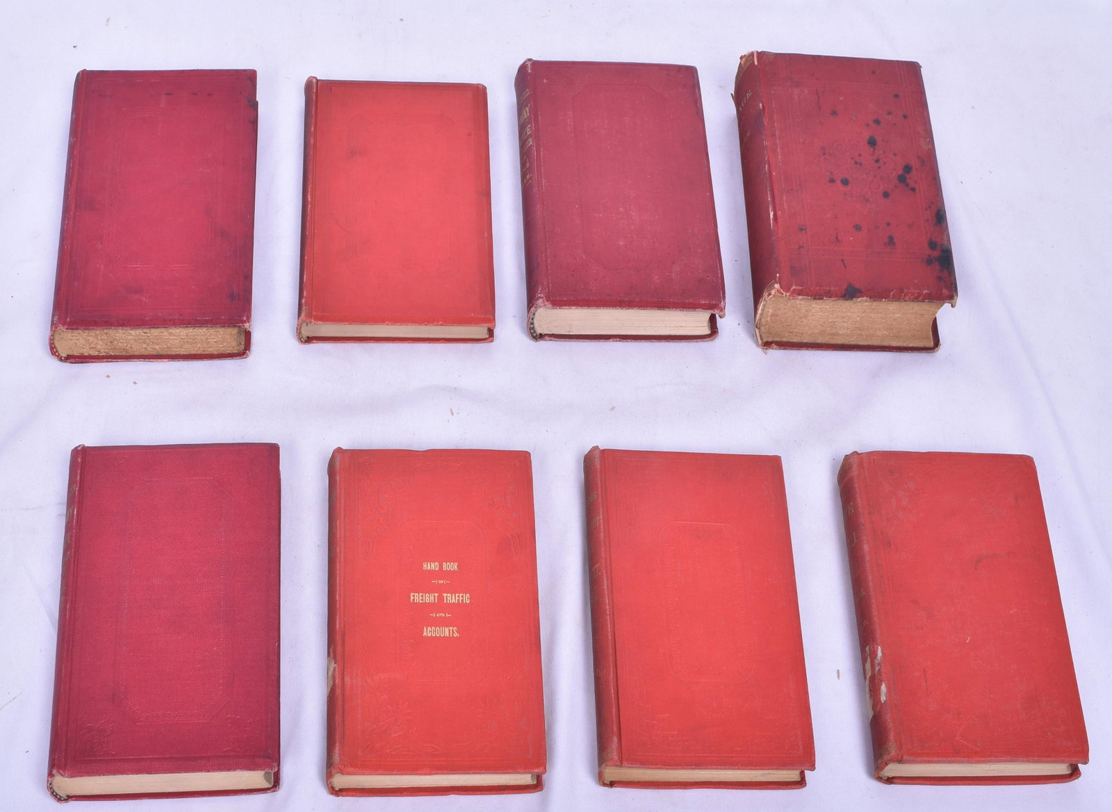 Lot of Eight Railroad Handbooks - Kirkman: Lot of Eight Railroad Handbooks - Kirkman A Group of Railroad Handbooks. Railway Service Baggage Car Traffic - Marshall M. Kirkman, Handbook of Freight Accounts - Marshall M. Kirkman, Handbook of Pass