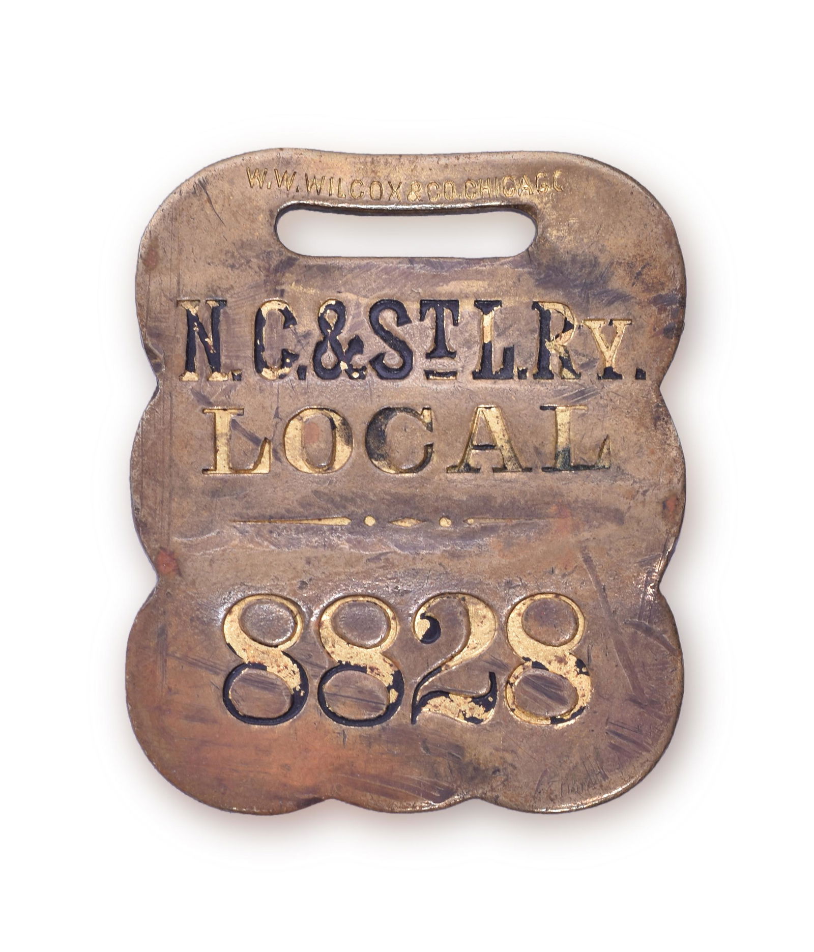 Nashville Chattanooga & St. Louis Railway Local Brass Baggage Tag (1 of 2)