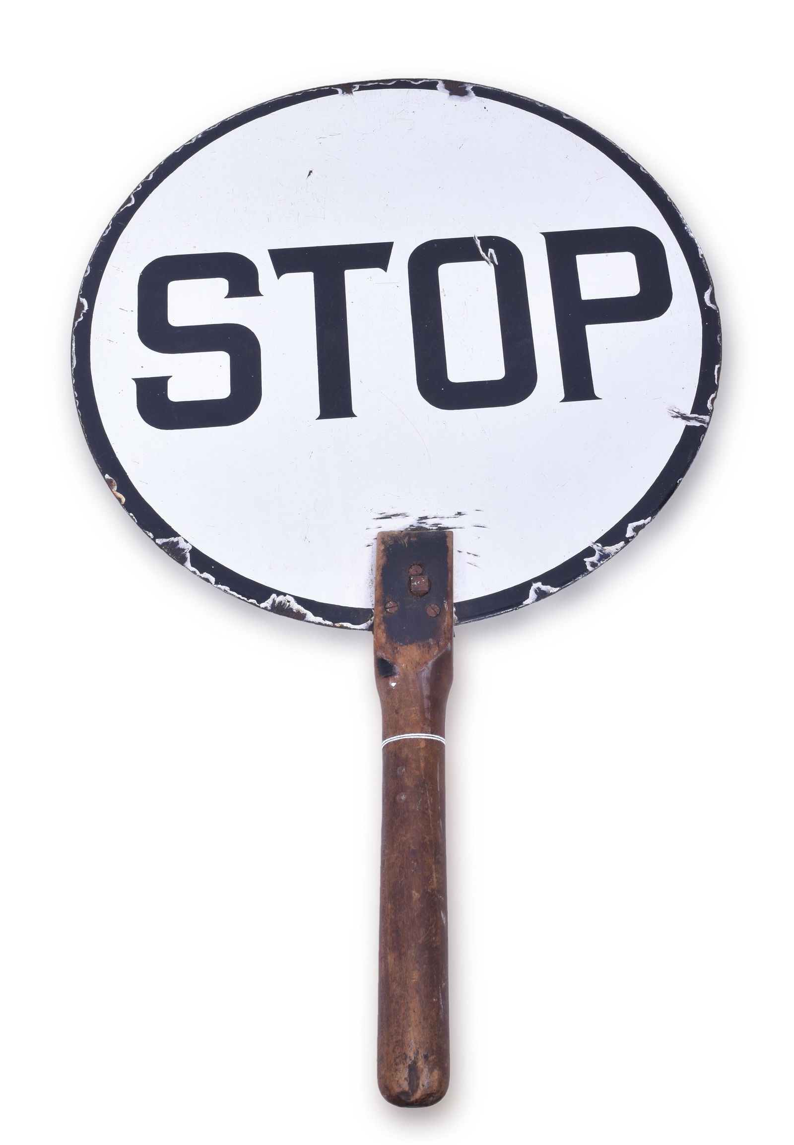 Porcelain Double Sided Railroad Crossing Guard / Stop Sign (1 of 3)