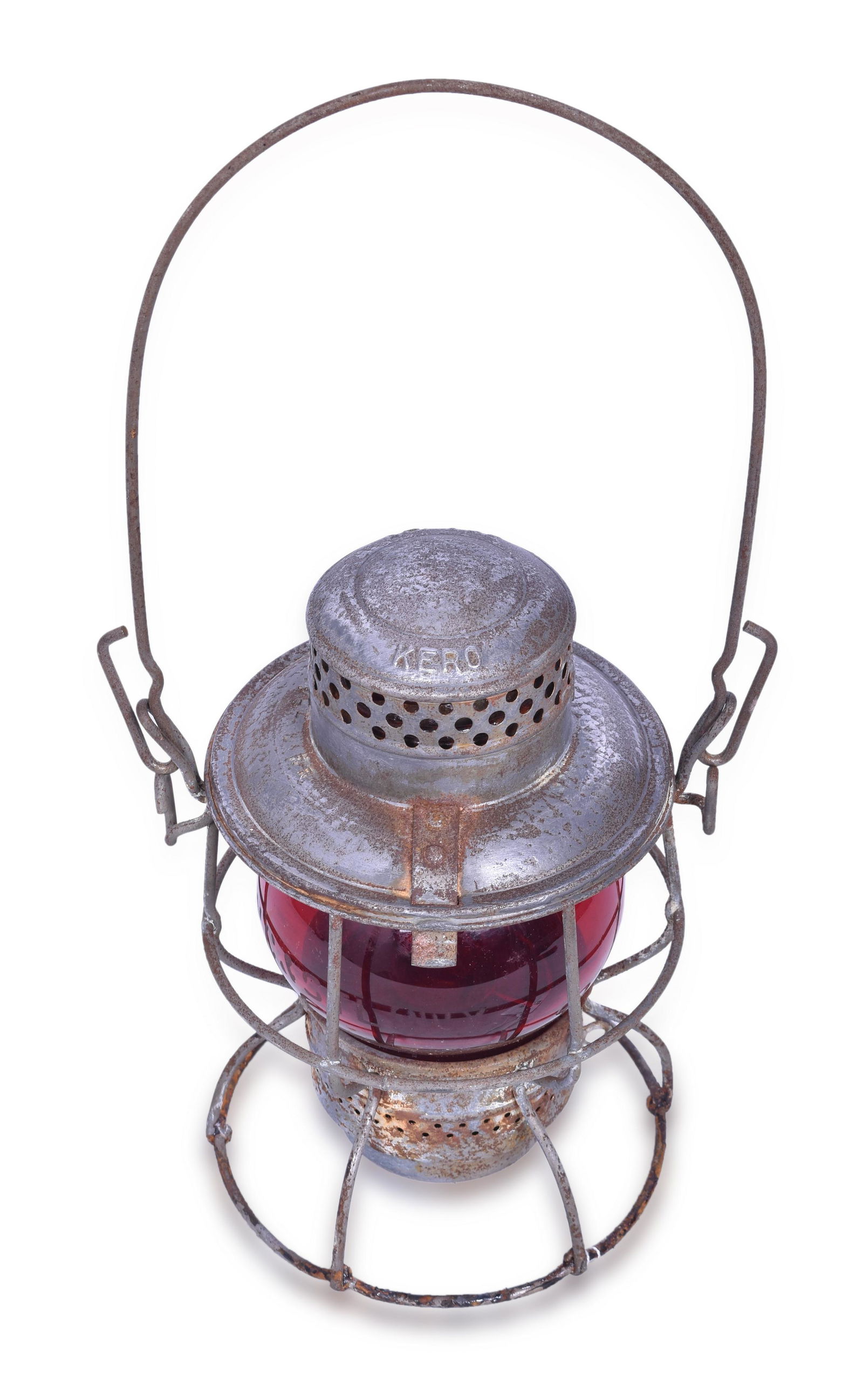 Adams & Westlake / Adlake Nashville Chattanooga & St. Louis Railway Kero Etched Red Globe Lantern (1 of 4)