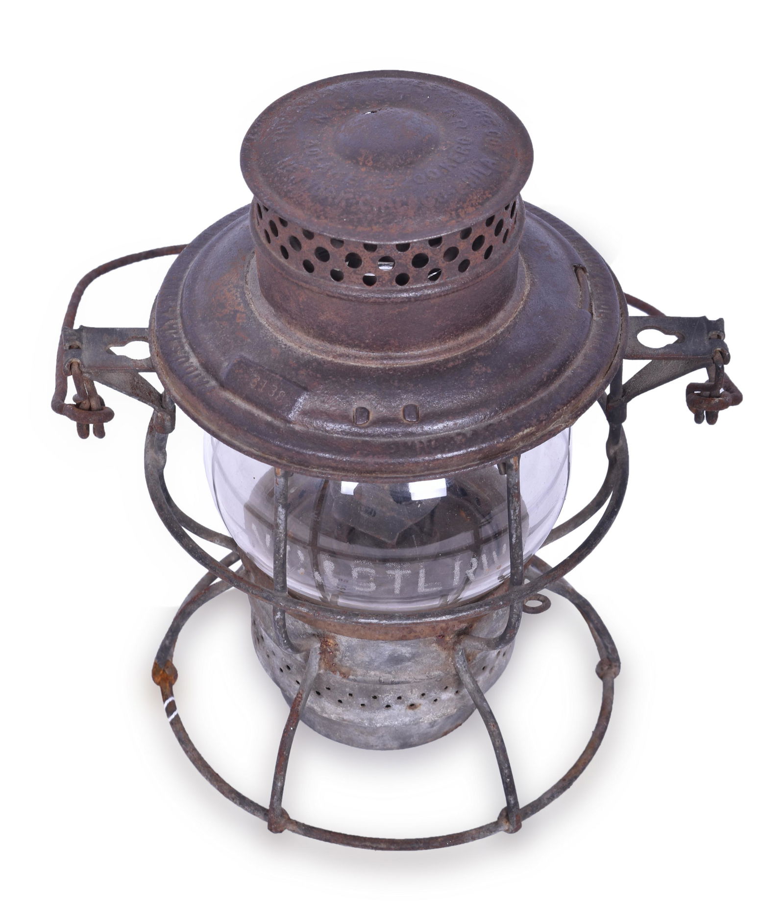 Adlake / Adams and Westlake Kero 200 Nashville Chattanooga & St. Louis Railway Lantern w/ Etched (1 of 6)