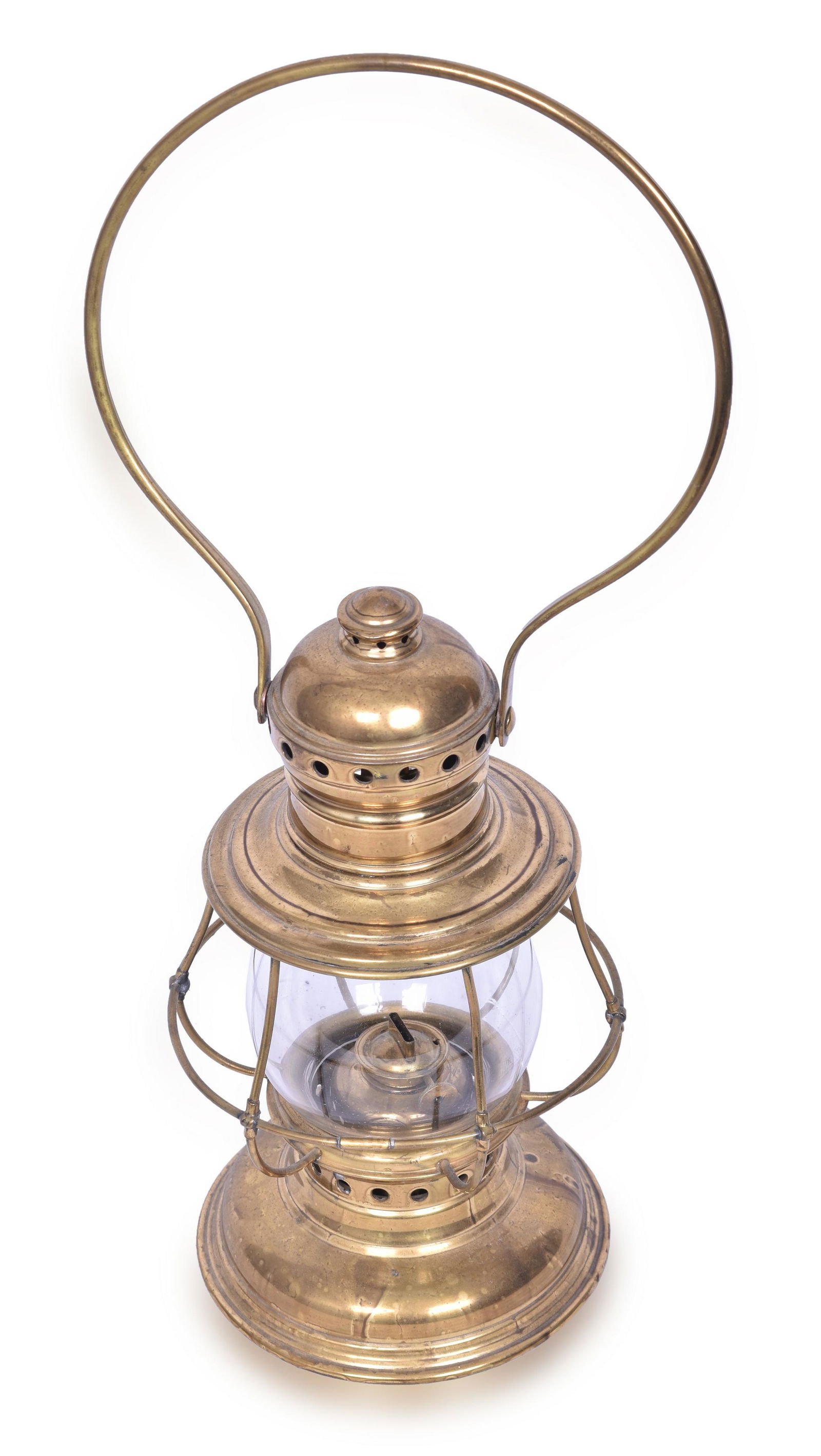 C.T. Ham 3 1/2" Brass Conductors Lantern (1 of 5)
