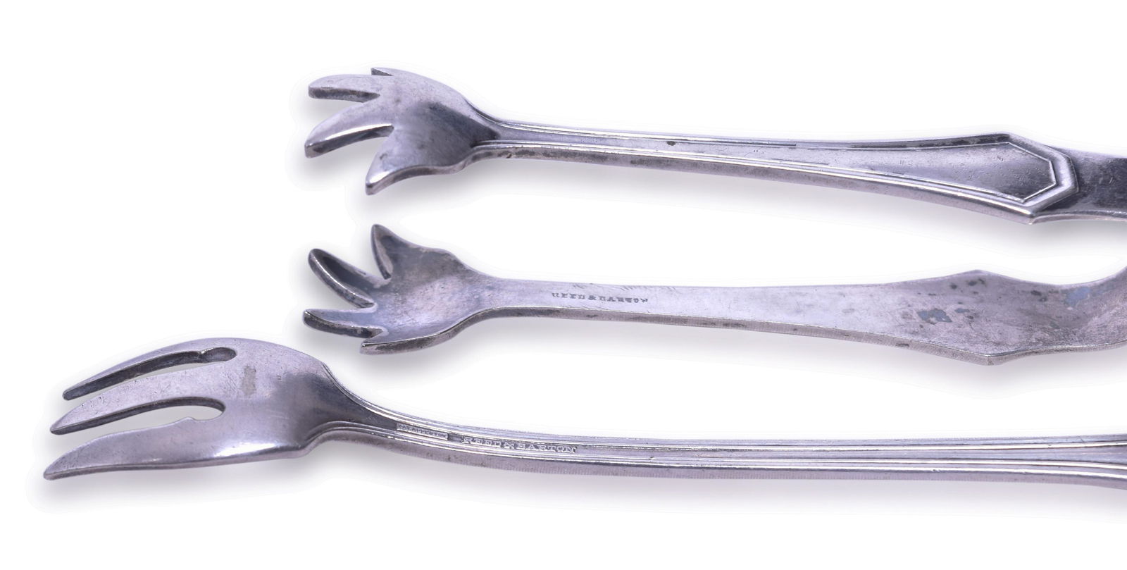 Reed and Barton Silver Soldered Nashville Chattanooga & St. Louis Railway Cocktail Fork, Sugar Cube (1 of 3)