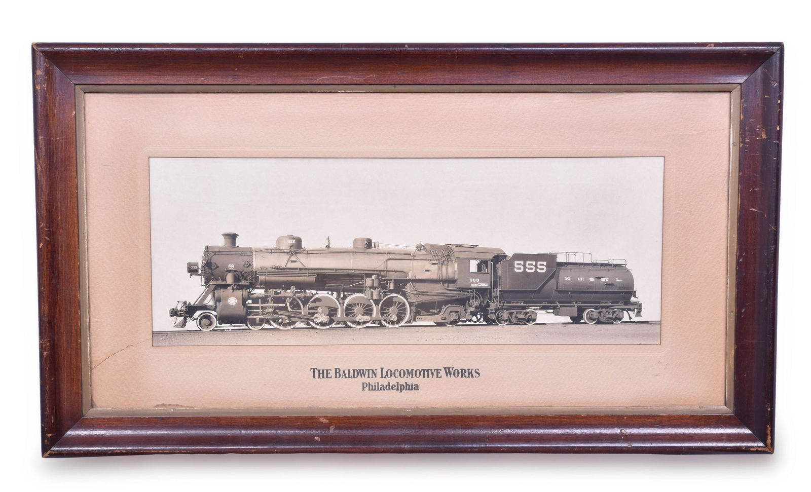 Nashville Chattanooga & St. Louis Railway #555 4-8-2 Baldwin Locomotive Works Builders Photograph (1 of 2)