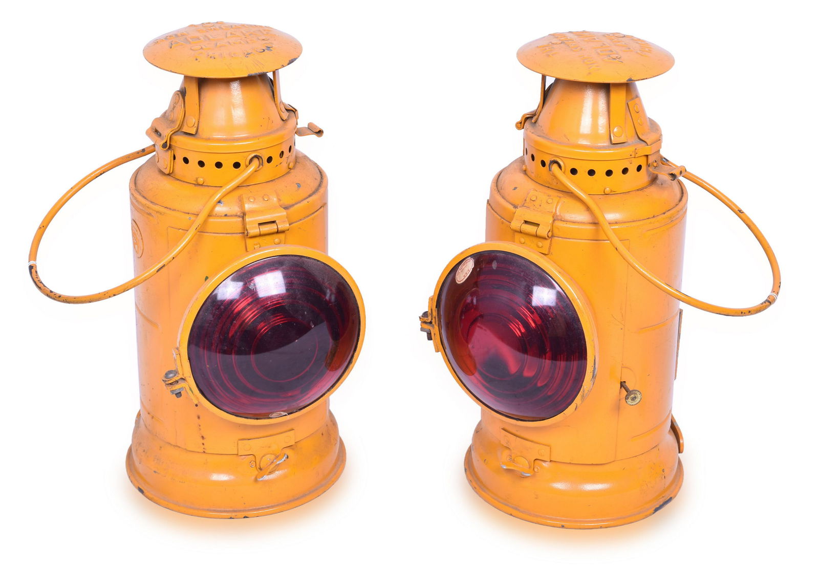 Pair of Dressel Pennsylvania Caboose Marker Lamps - Unfired (1 of 4)