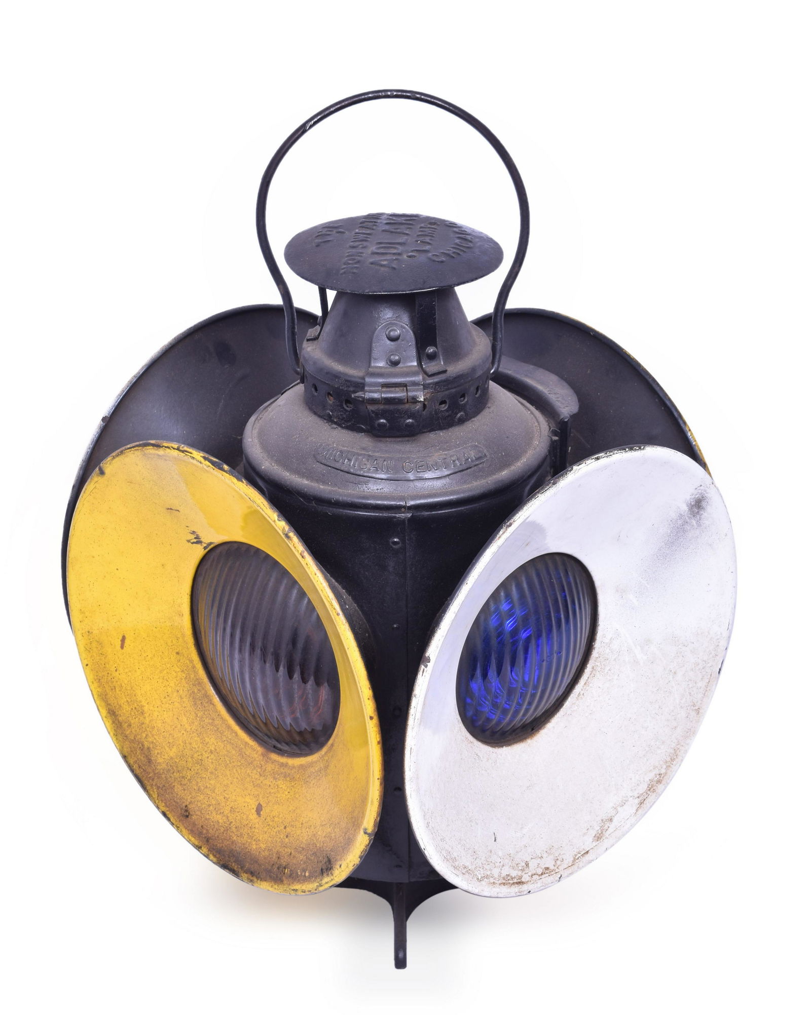 Dual Marked Michigan Central / New York Central Adlake Switch Lamp w/ Day Targets (1 of 4)