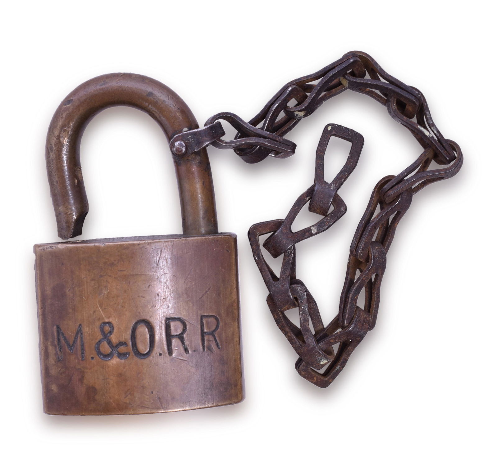 Mobil & Ohio Railroad Brass Corbin Lock (1 of 2)