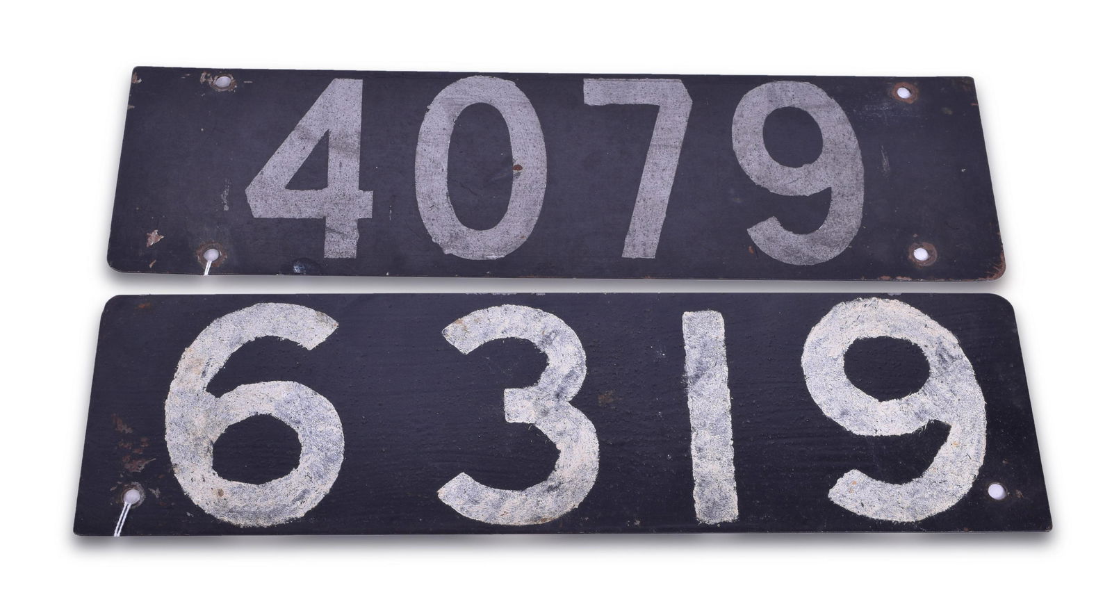Pair of Steel Railroad Mile Marker Plates. (1 of 2)