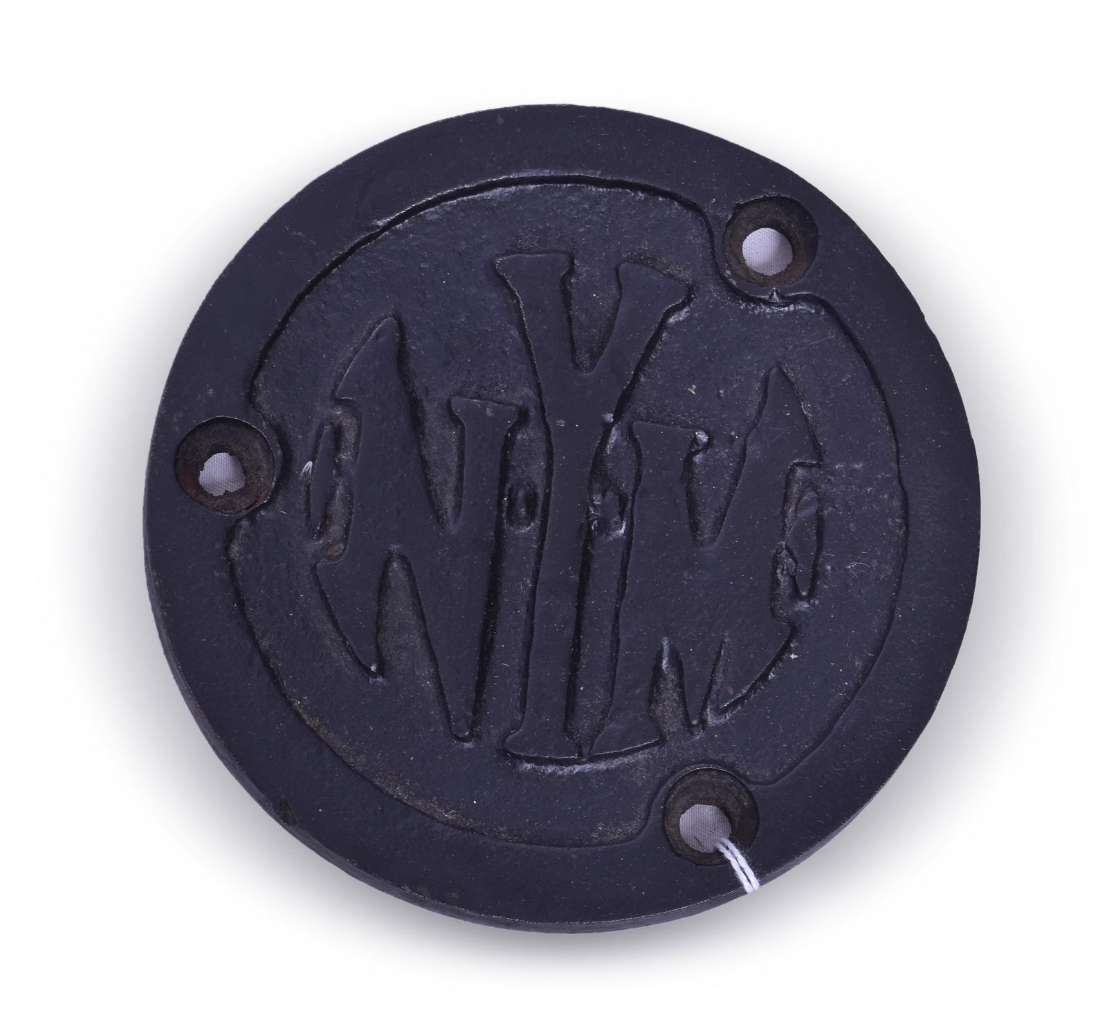 New York Municipal Railway Steel Circular Medallion (1 of 2)