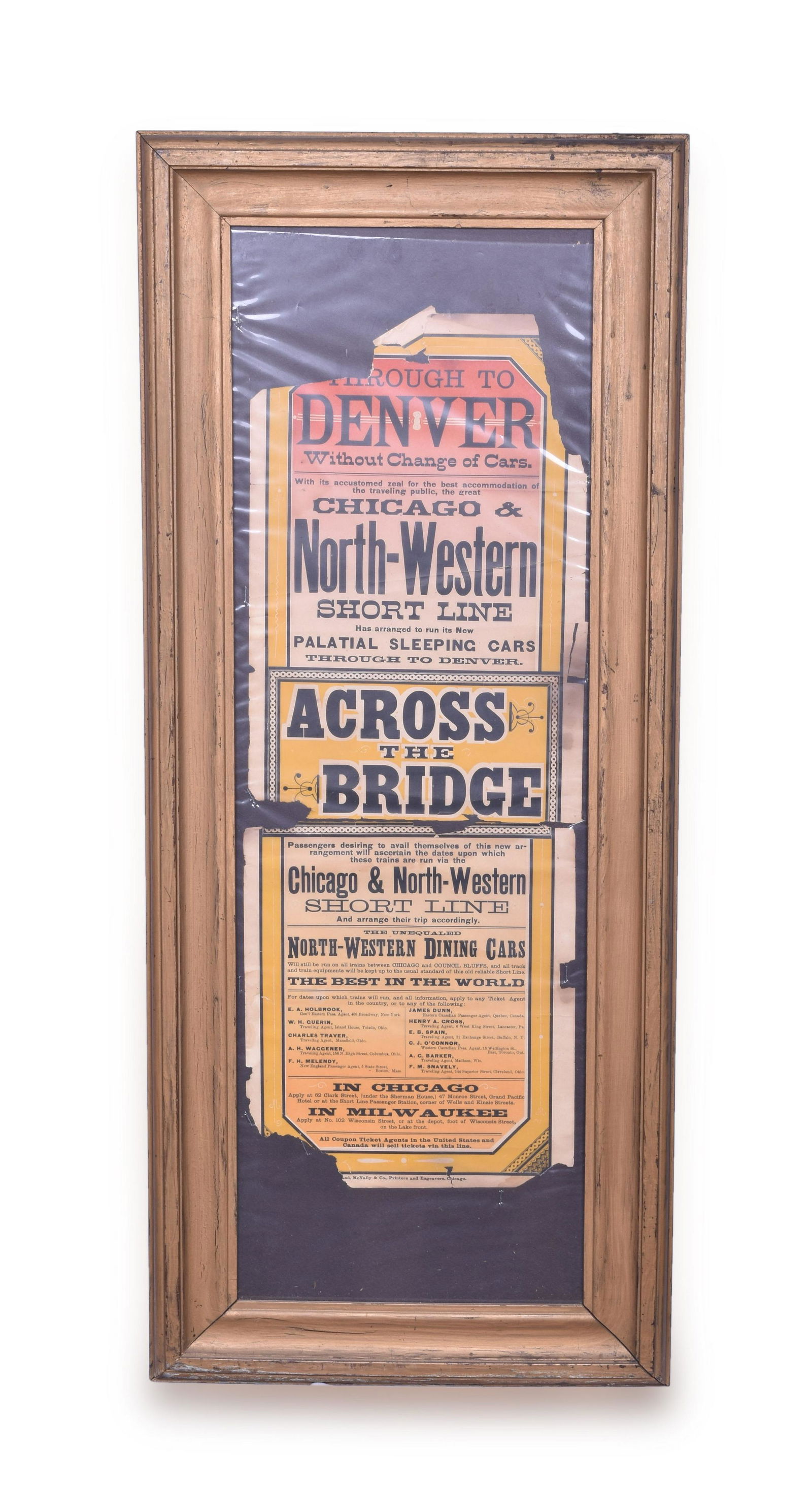 Three Color Chicago and Northwestern Broad Sheet- Across the Bridge (1 of 2)