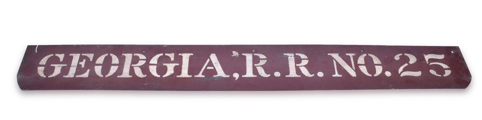 Georgia Railroad Painted Steel Sign - Passenger Car No. 25 (1 of 2)