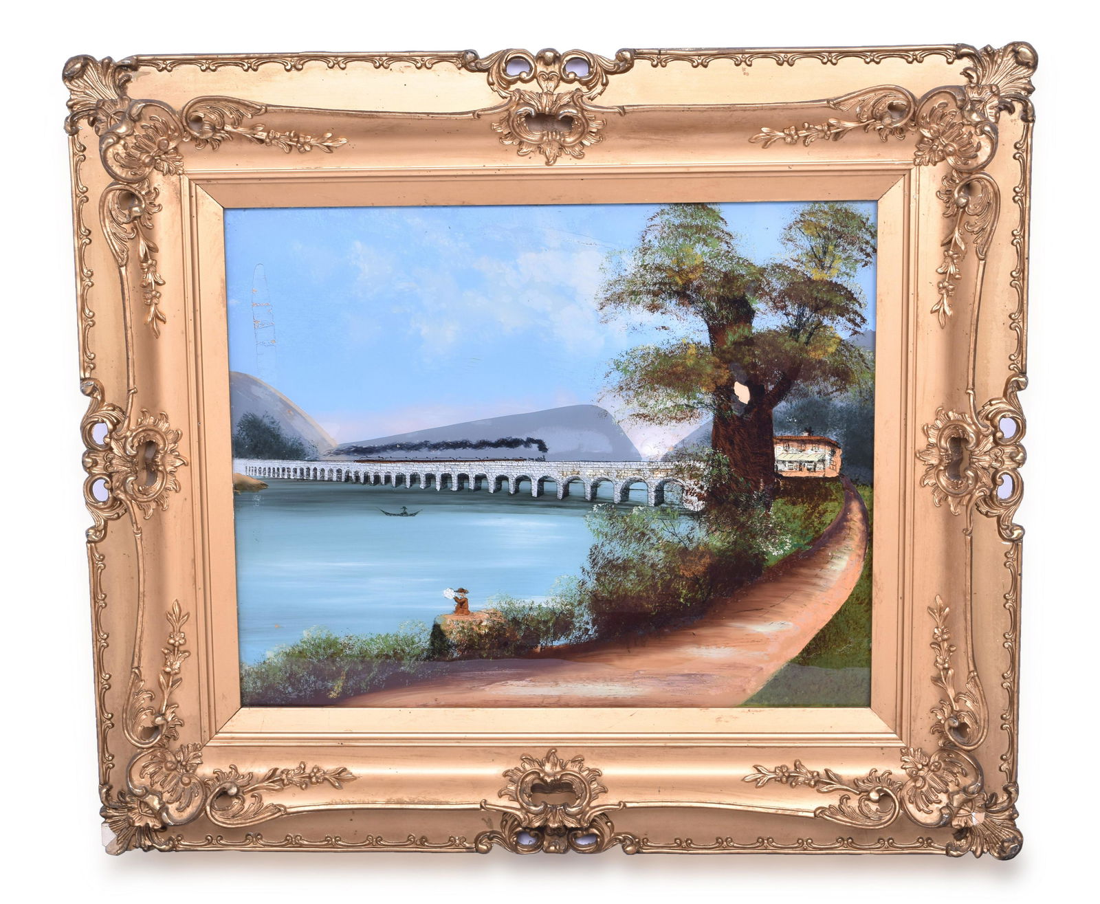Four Reverse Glass Paintings of Rockville Bridge and Pennsylvania Horseshoe Curve (1 of 8)