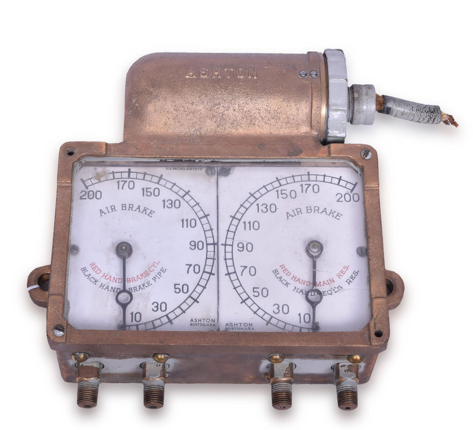 Ashton Dual Locomotive Airbrake Gauge (1 of 3)