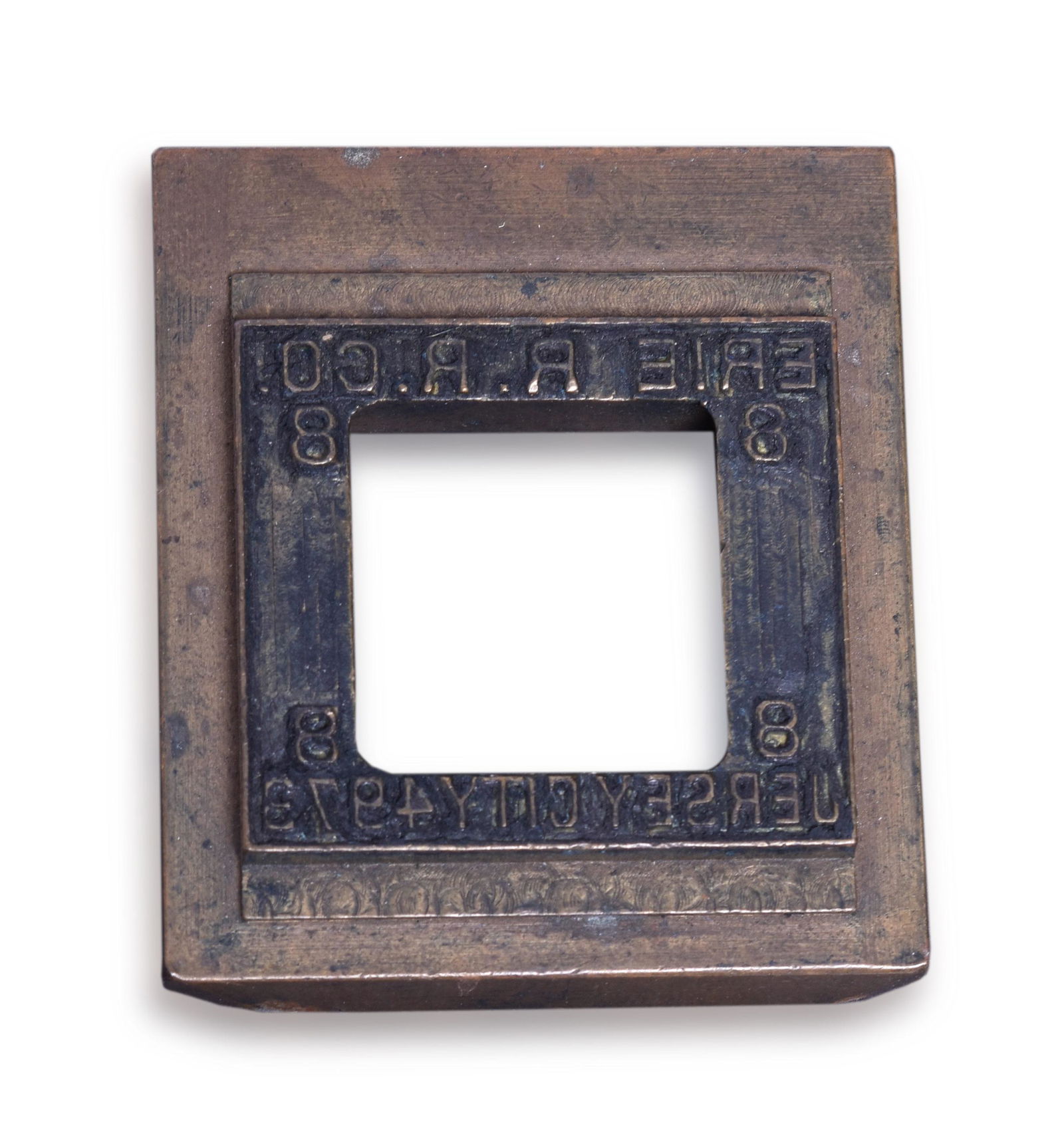 Erie Railroad Jersey City Ticket Dater Die (1 of 2)