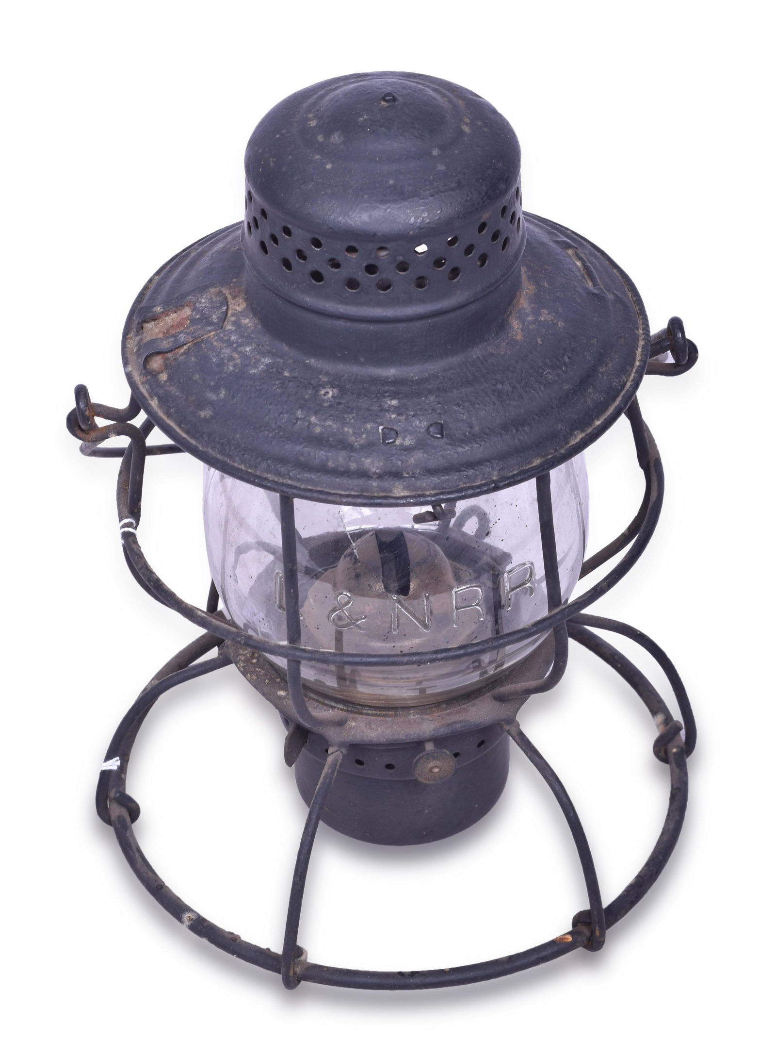 Handlan Single Guard Lantern w/ MacBeth Clear Cast Louisville and Nashville Globe (1 of 6)