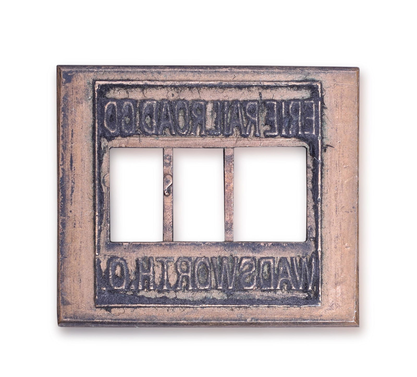 Erie Railroad Wadsworth Ohio Ticket Dater Die (1 of 2)