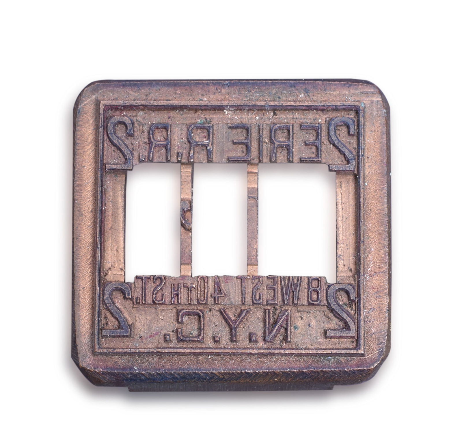 Erie Railroad 8 West 40th Street New York, NY Ticket Dater Die (1 of 2)