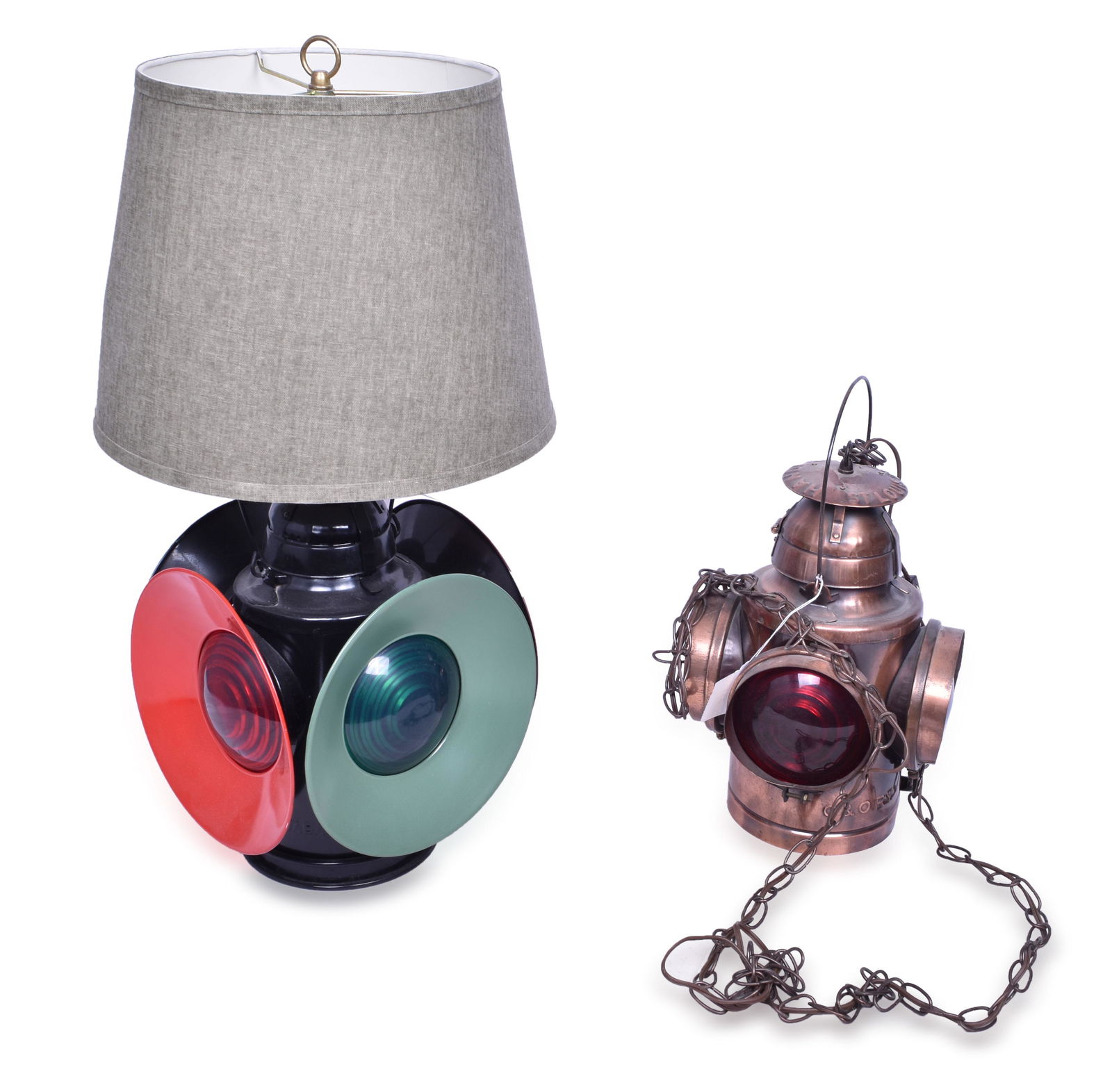 Two Handlan Railroad Switch Lamps Converted to Interior Lights (1 of 3)