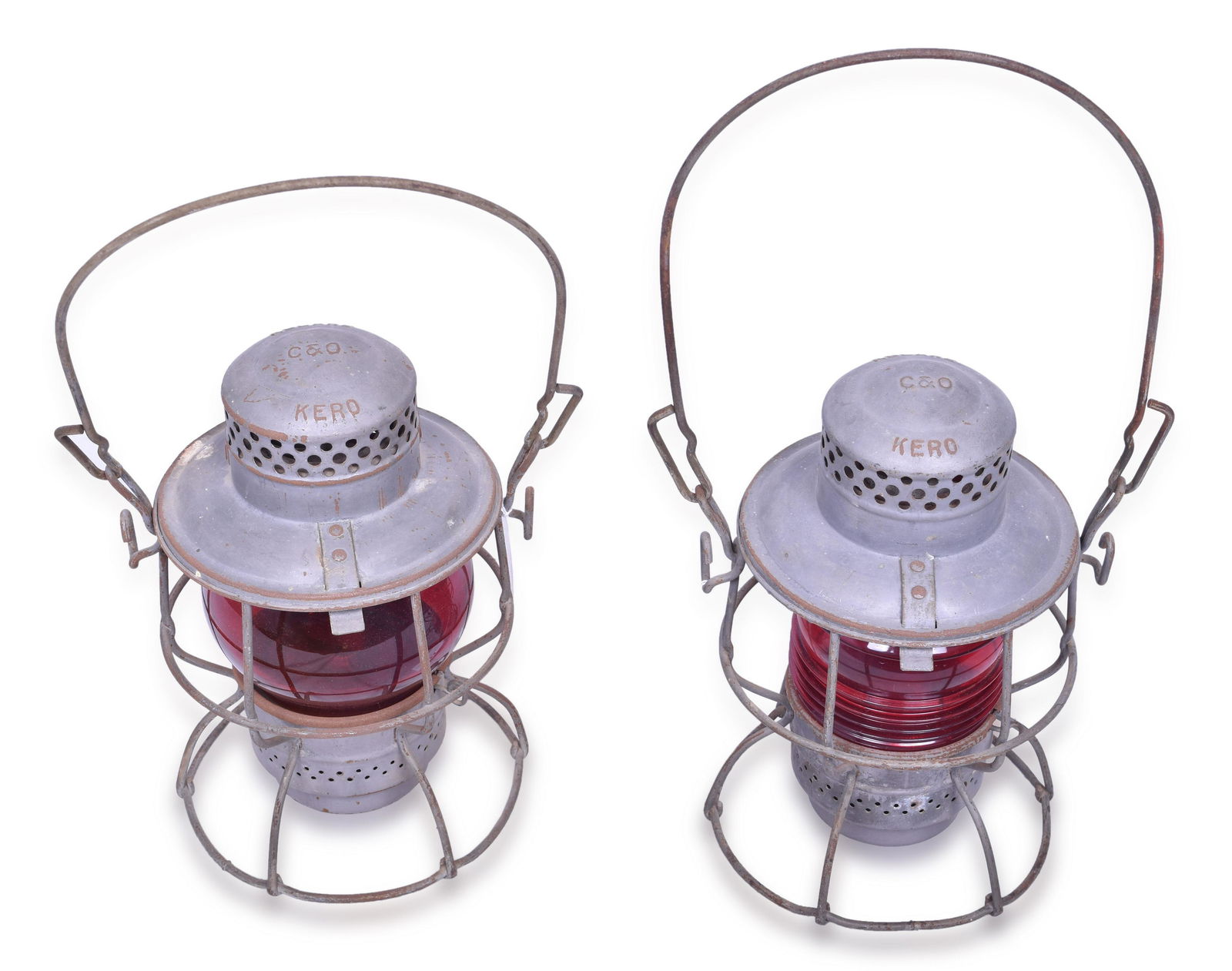 Two Adlake Kero Chesapeake and Ohio Lanterns (1 of 4)