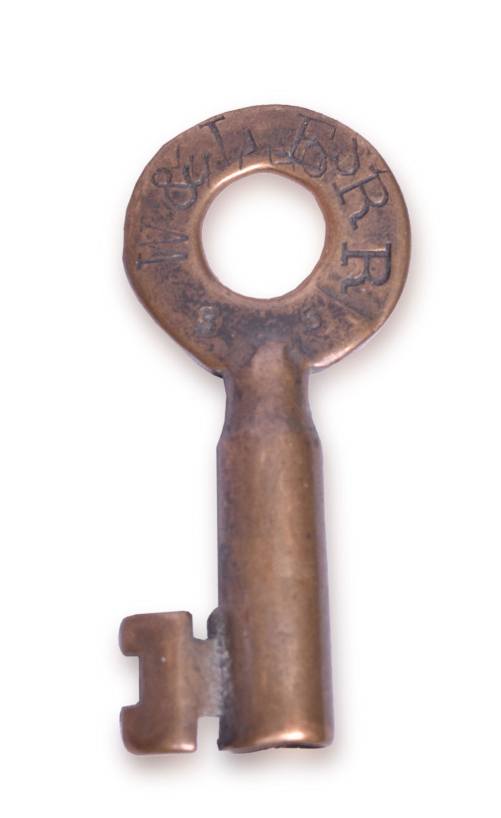 Wheeling and Lake Erie Taper Barrel Key - Double Stamped (1 of 2)