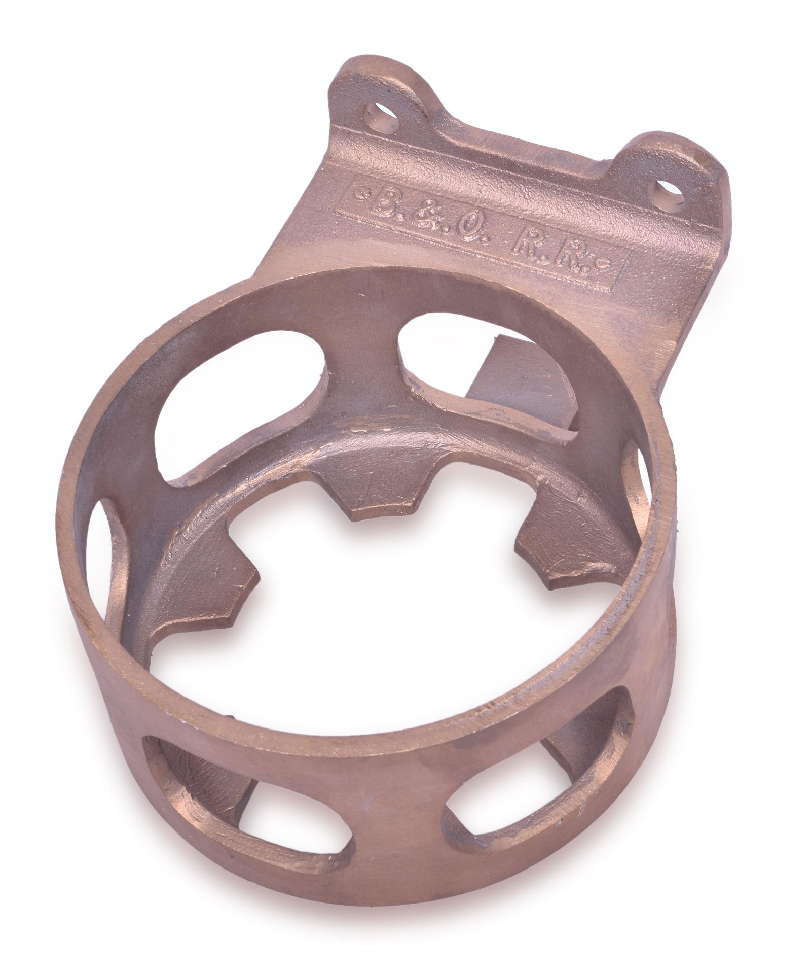 Cast Brass Baltimore and Ohio Locomotive Lantern Holder (1 of 2)