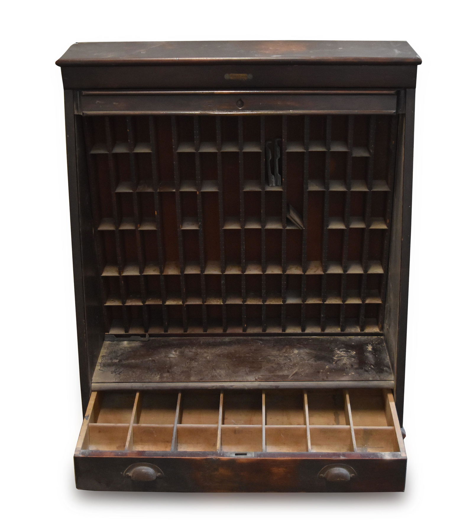 National Ticket Case Company Wooden Railroad Ticket Cabinet (1 of 3)