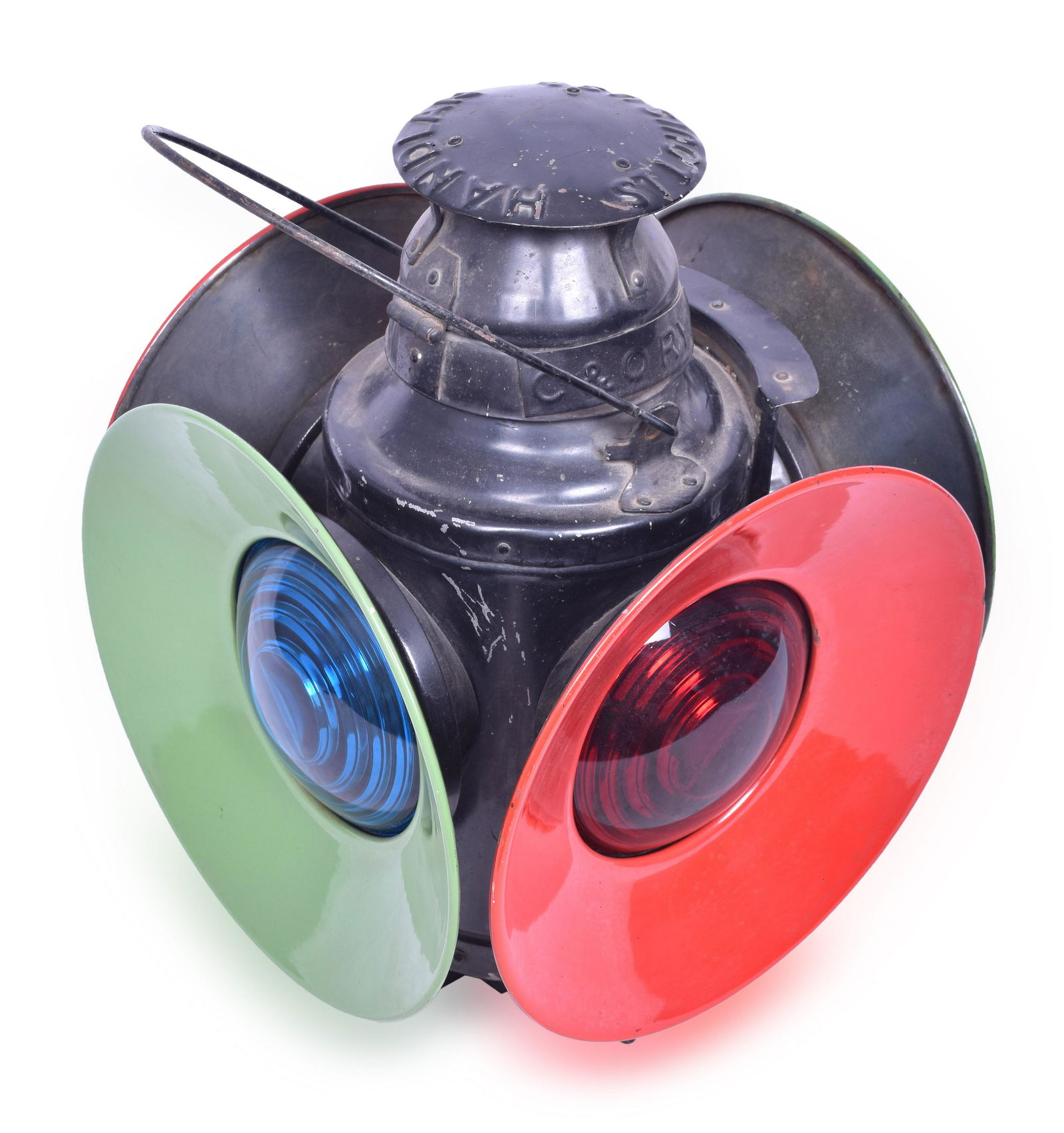 N.SHandlan Chesapeake and Ohio Railroad Switch Lamp w/ Day Targets (1 of 4)