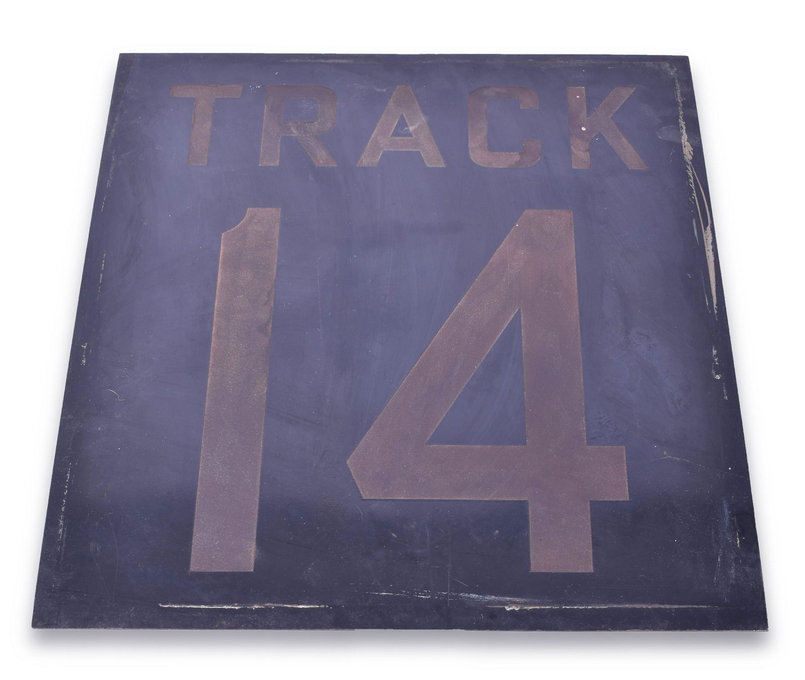 "Track 14" Translucent Railroad Marquee / Track Indicator Sign (1 of 2)