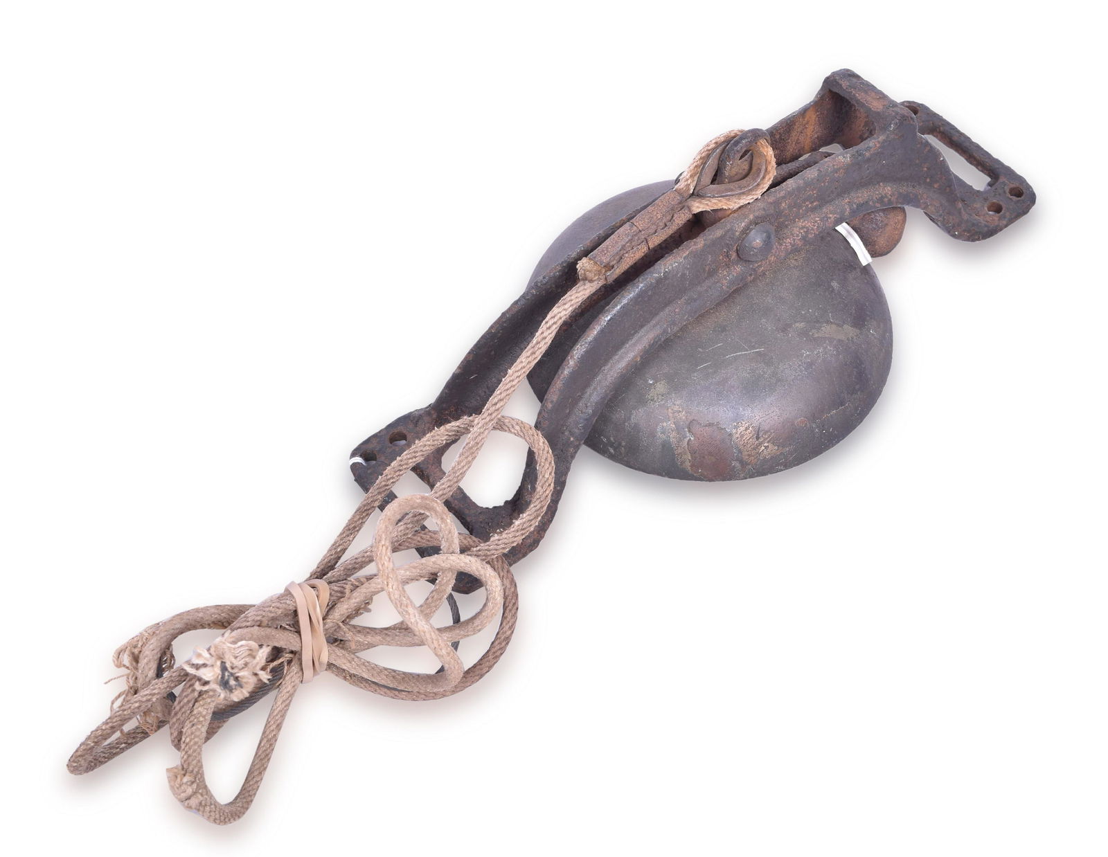 Steel Trolley Bell with Cast Iron Wall Mount (1 of 2)