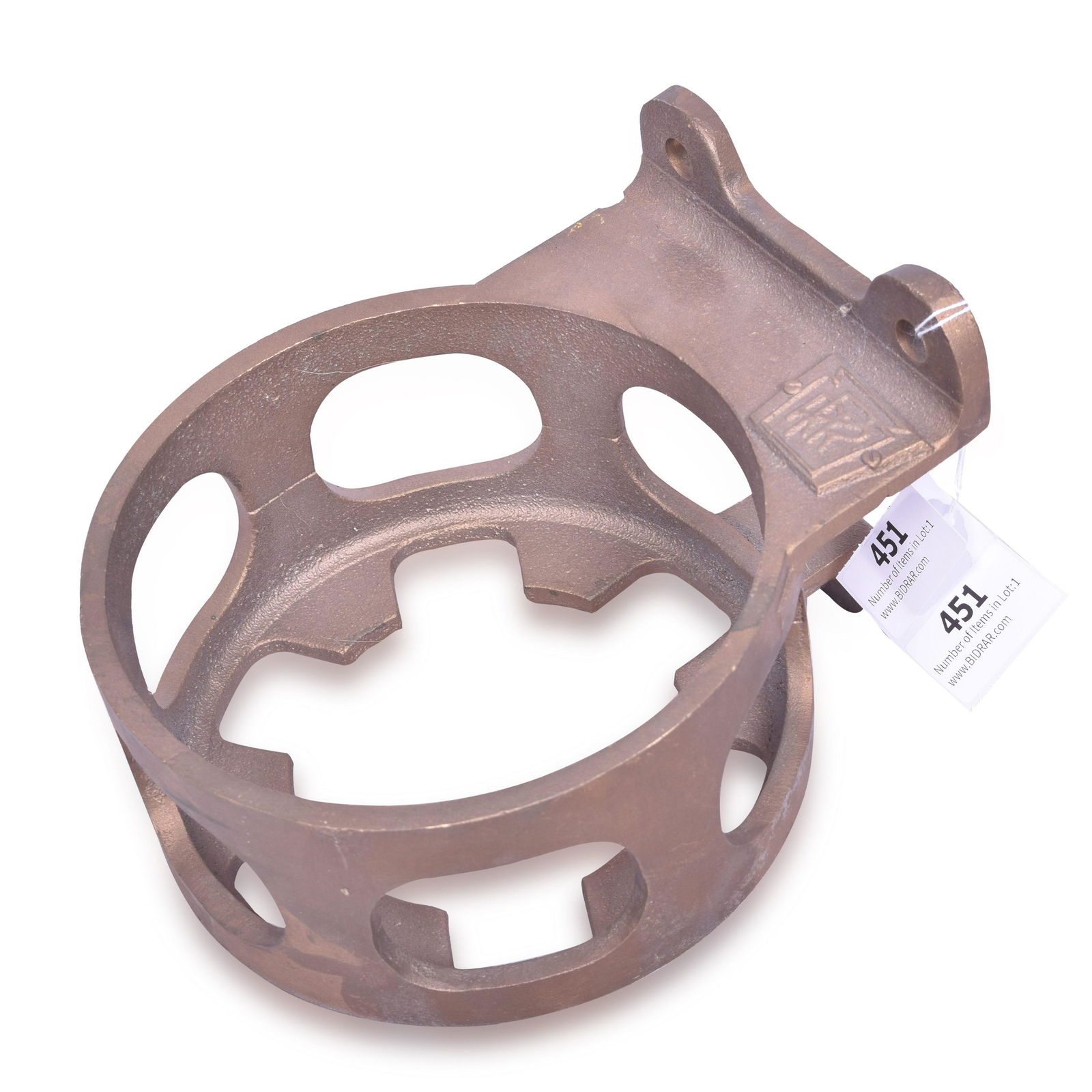 Cast Brass Railroad Pennsylvania Locomotive Lantern Holder (1 of 2)