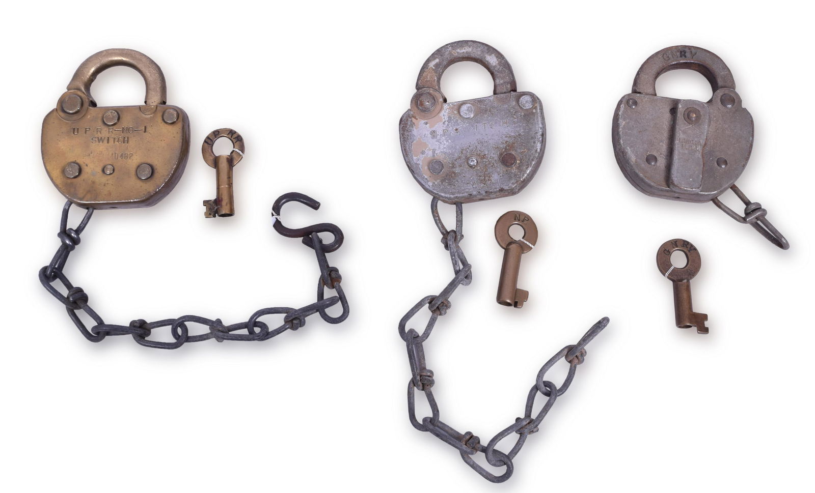 Northern Pacific, Great Northern, and Union Pacific Railroad Locks - Adlake and Slaymaker (1 of 2)