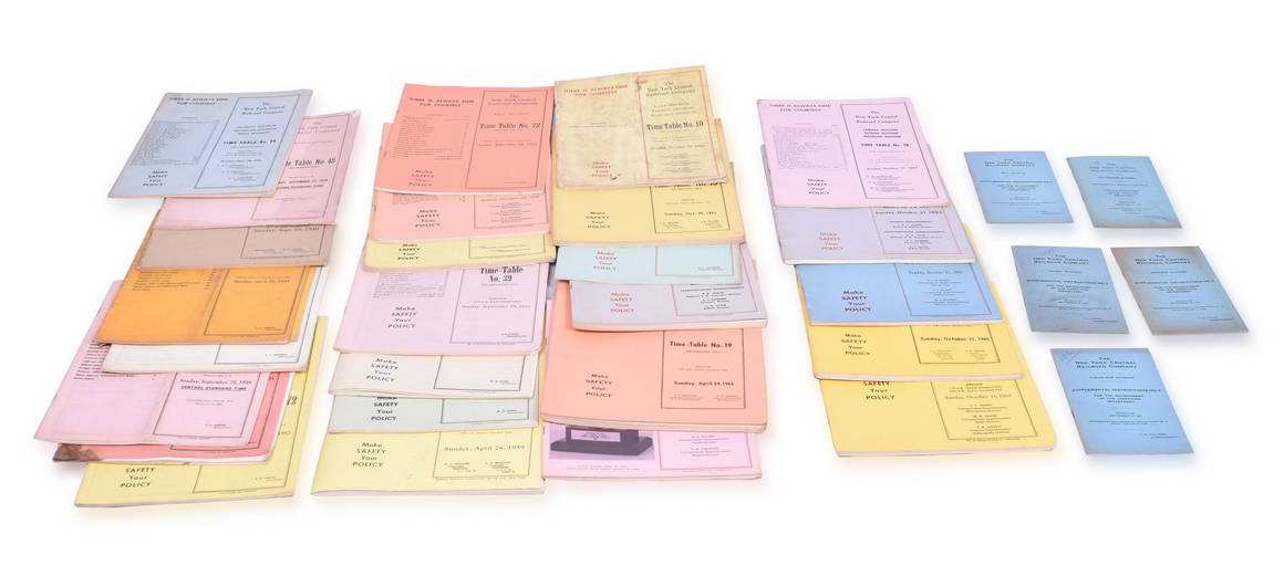 28 New York Central Railroad Employee Timetables And 1937 Supplemental