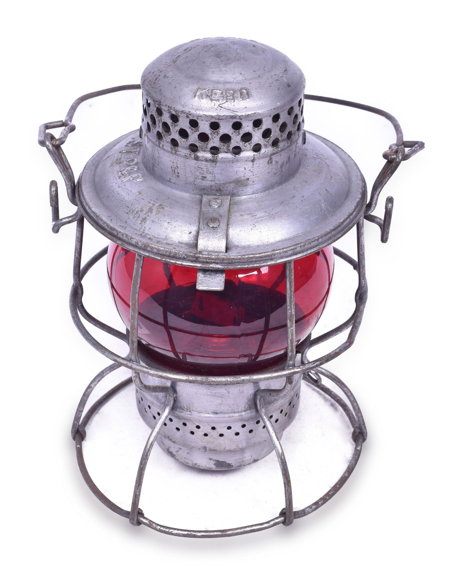 Adlake Kero Milwaukee Road Railroad Red Globe Lantern (1 of 5)