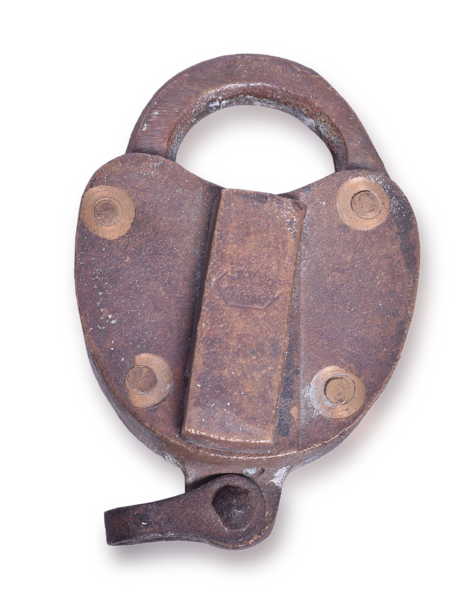 A&W Southern Railway Brass Heart Shaped Lock (1 of 2)