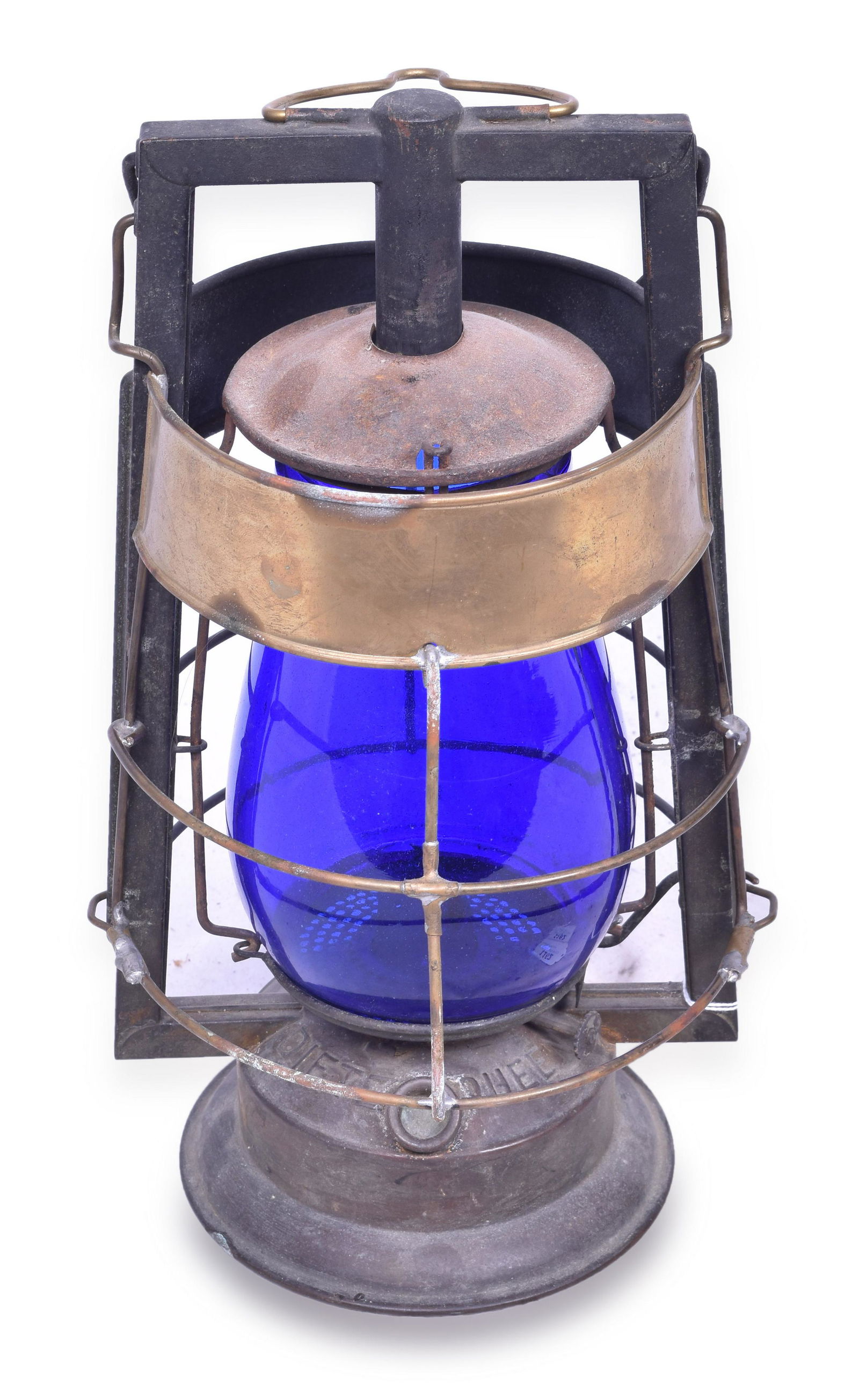 Dietz Queen Fire Department Lantern w/ Blue Globe (1 of 5)