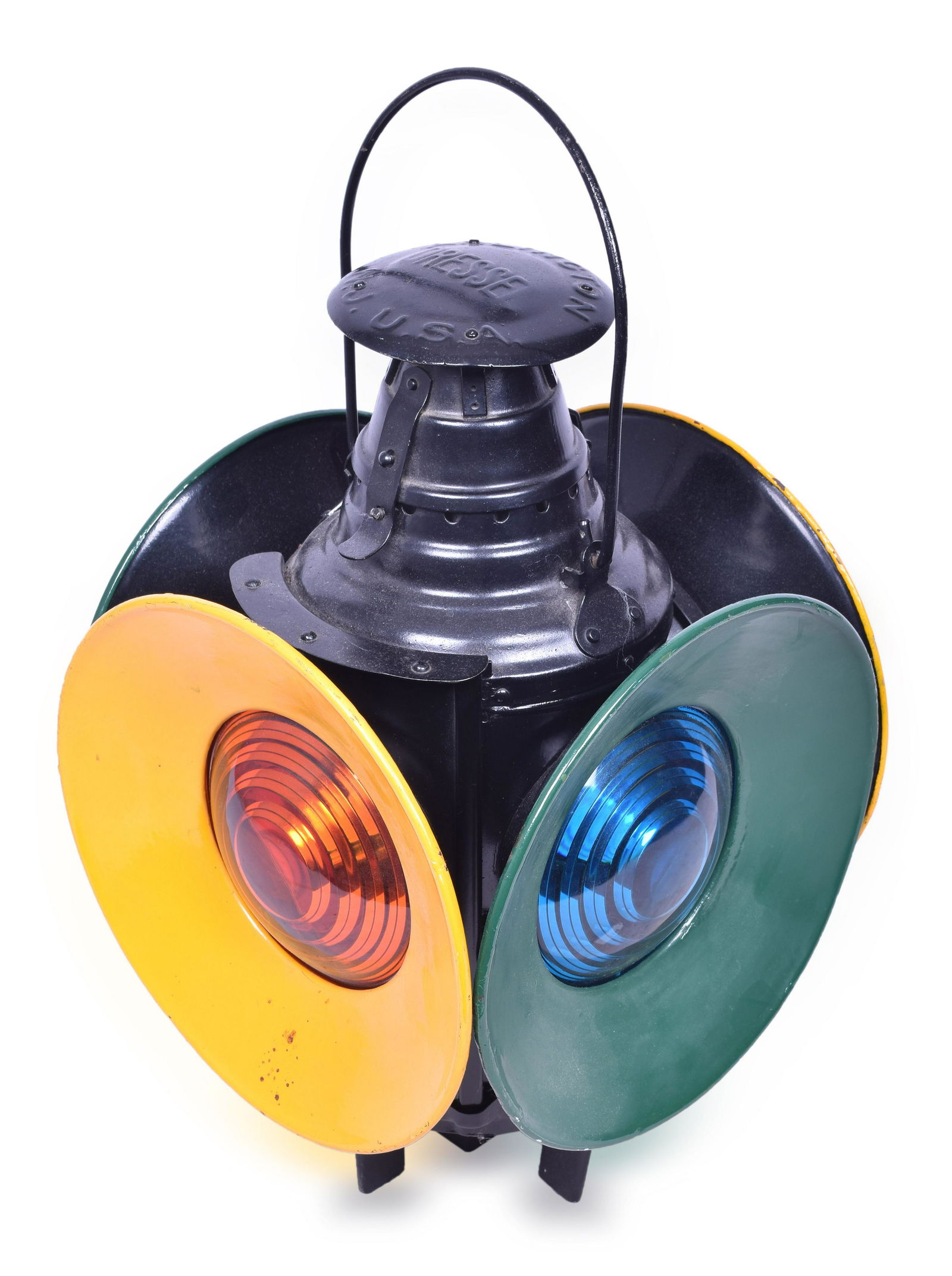 Dressel GM&O Railroad Restored Switch Lantern with Green / Yellow Day Targets (1 of 3)