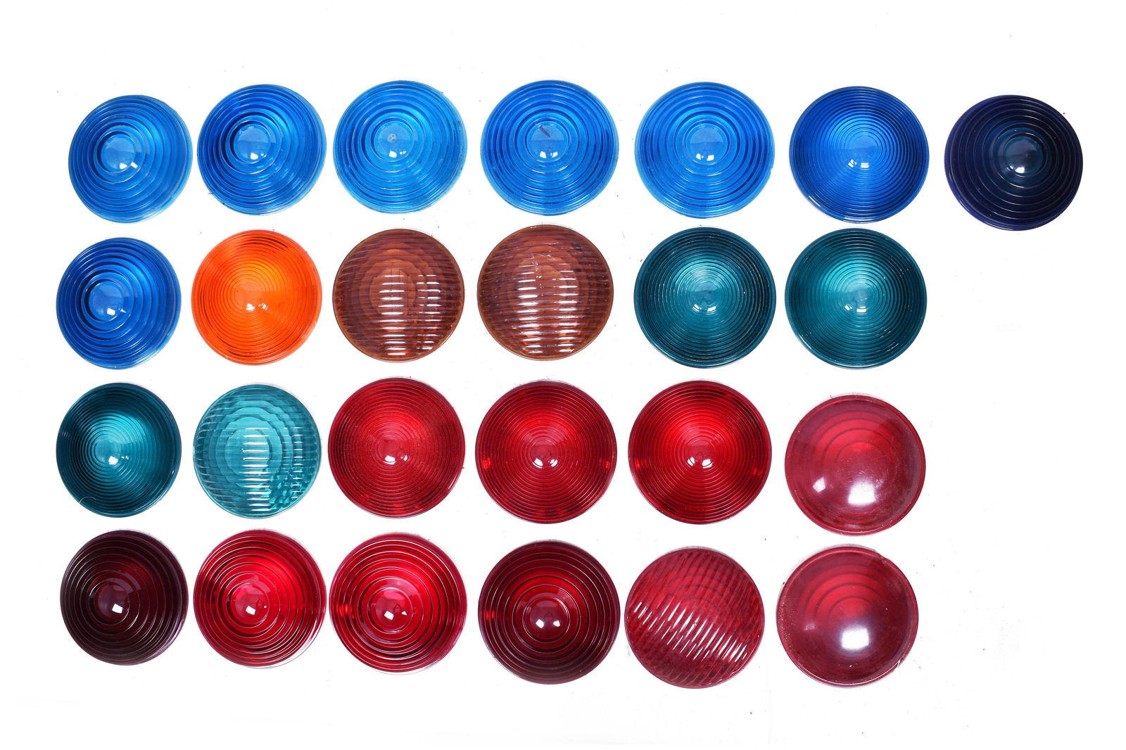 25 Railroad Signal / Lamp Lens Group 5 1/2" and 5 3/8" Diameter (1 of 2)