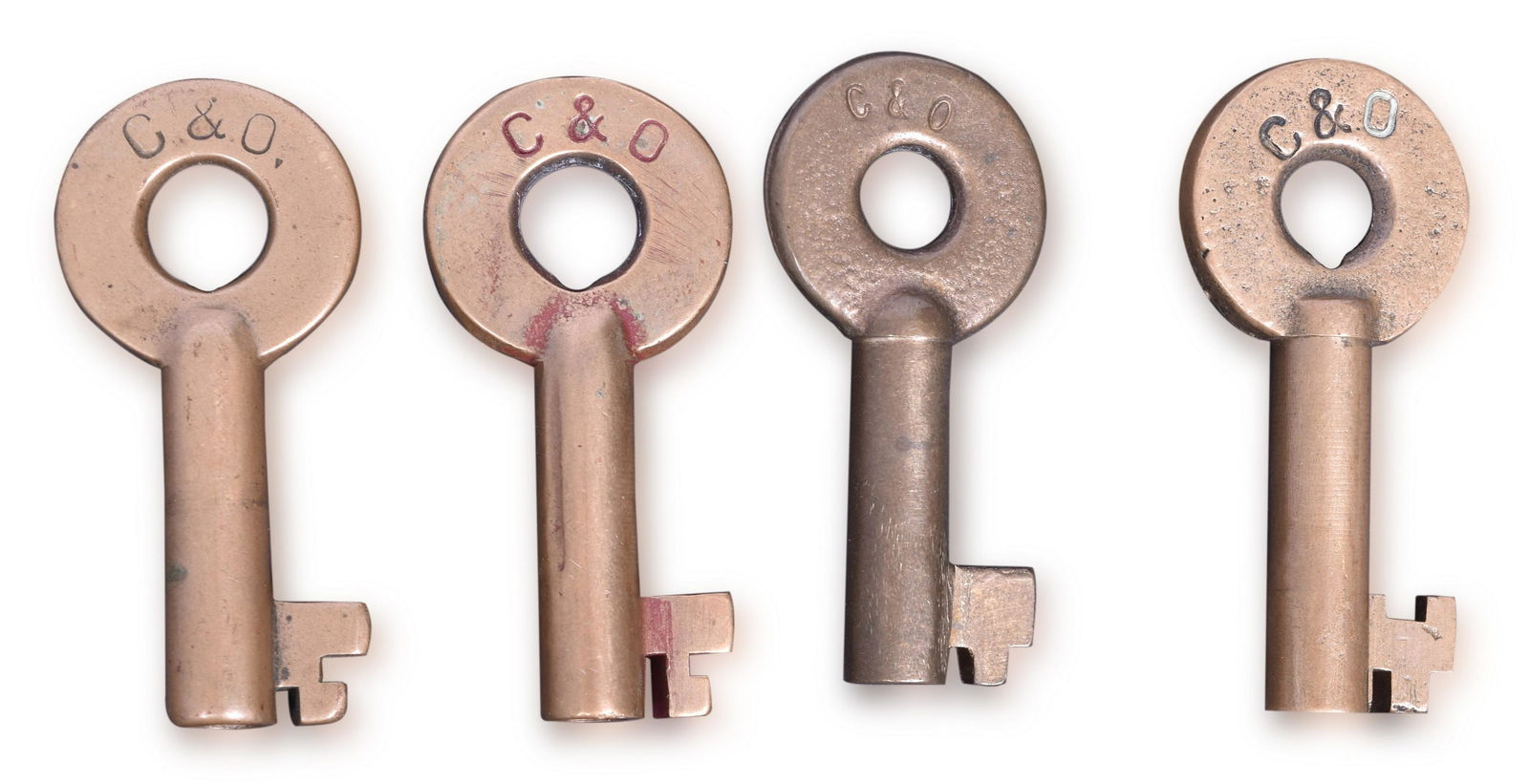 Four Chesapeake and Ohio Railroad Adlake Brass Keys (1 of 2)