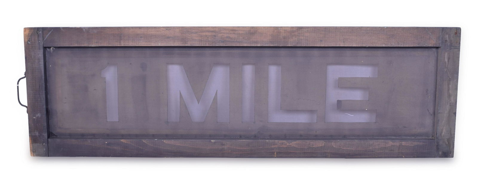 Union Pacific Railroad "1 Mile" Sign / Screen Print w/ Wooden Frame (1 of 3)