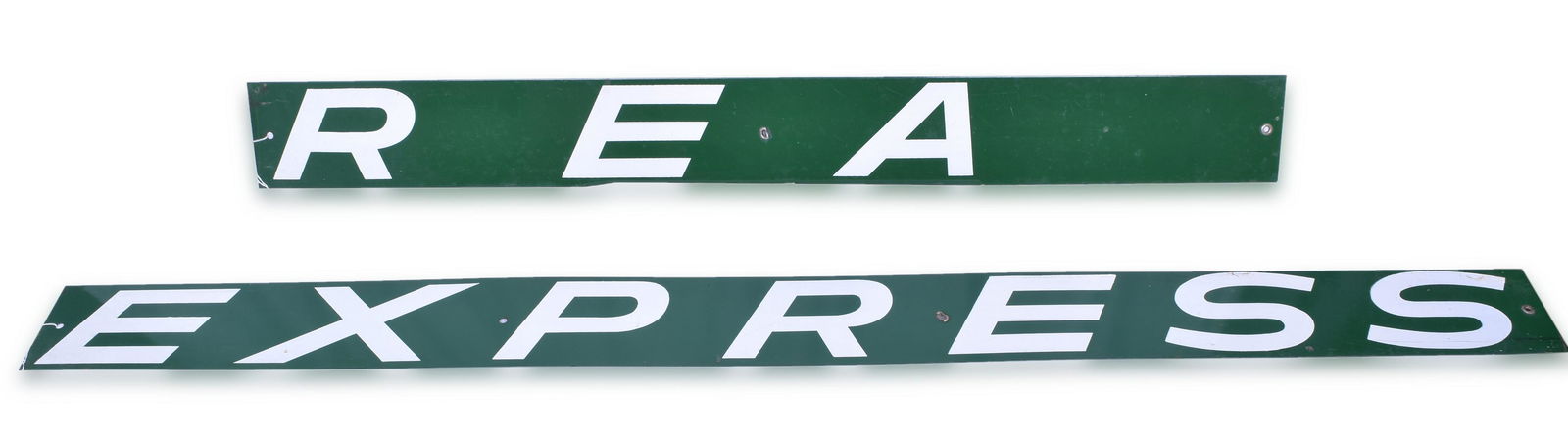 Porcelain Railway Express Agency Baggage Cart Sign (1 of 4)