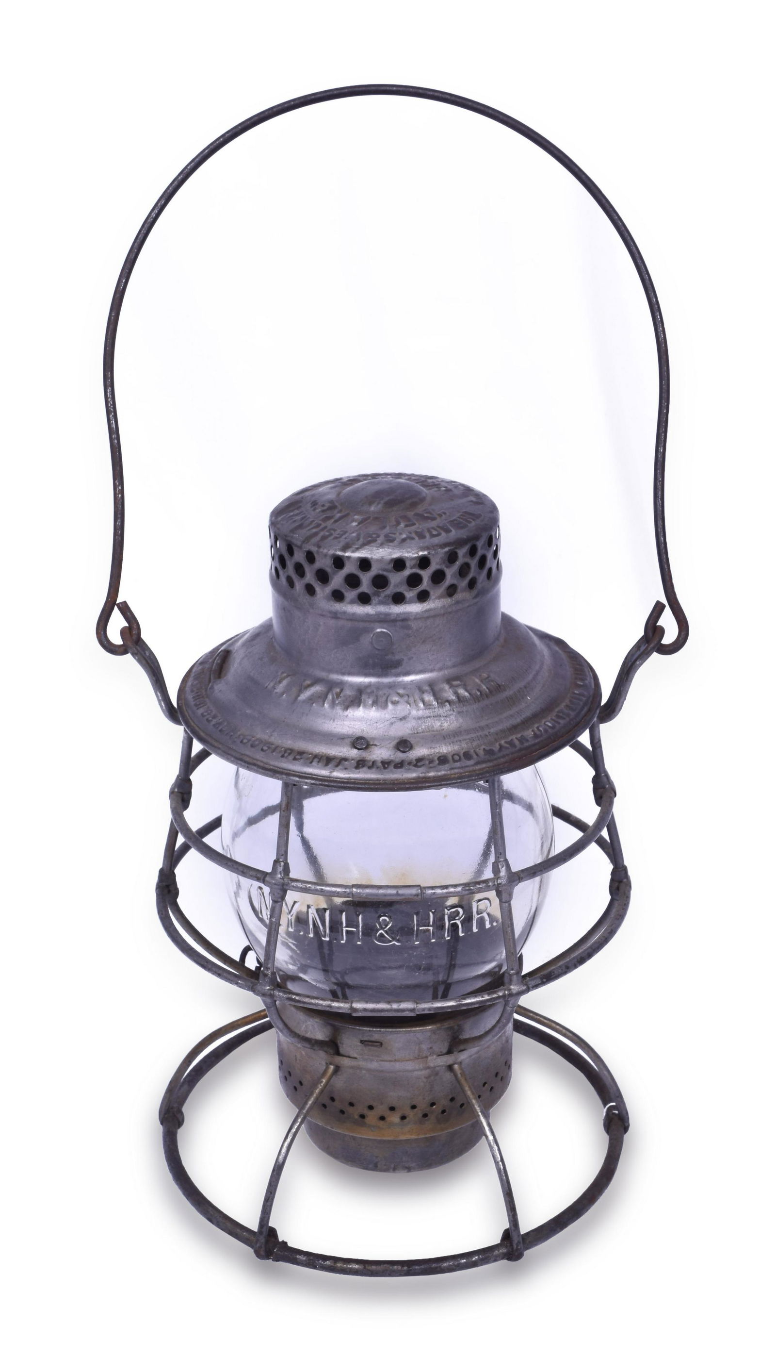 Adams & Westlake "Adlake Reliable" New York, New Haven & Hartford Railroad Lantern w/ Cast Globe (1 of 6)
