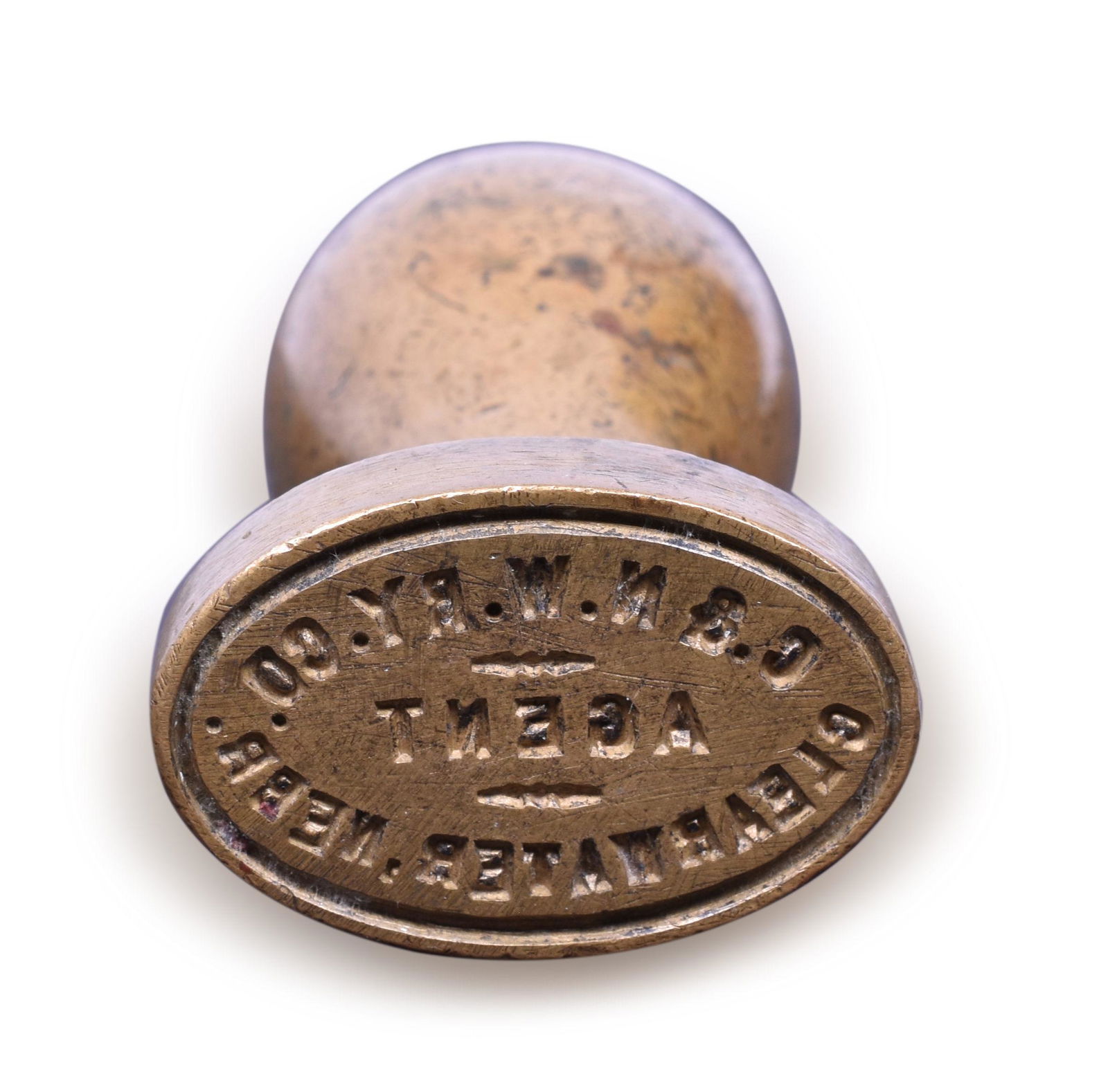 Chicago and Northwestern Railroad Clearwater, Nebraska Agent Wax Sealer (1 of 3)