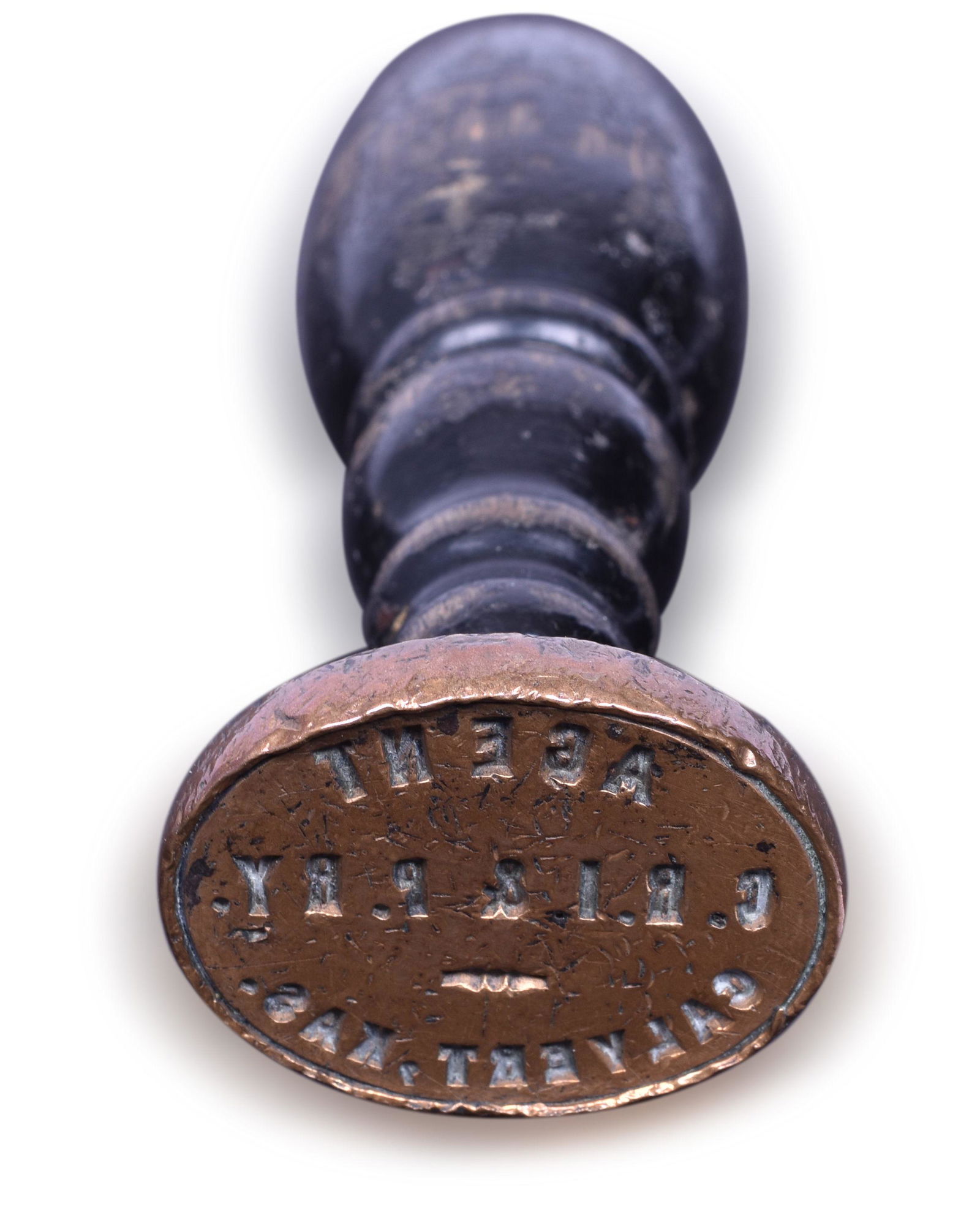 Rock Island Railroad Calvert, Kansas Oval Wax Sealer (1 of 3)