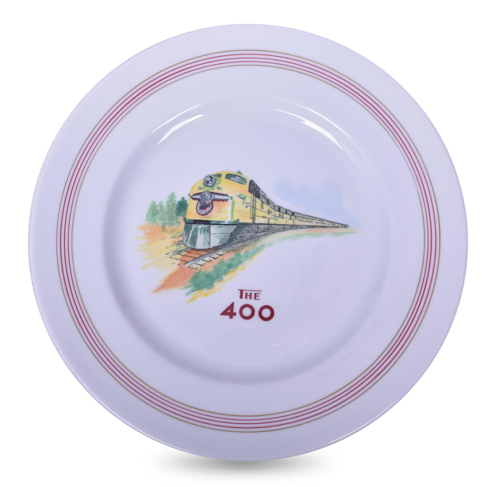 Shenango China Chicago & North Western Railroad The Famous "400" Plate (1 of 4)