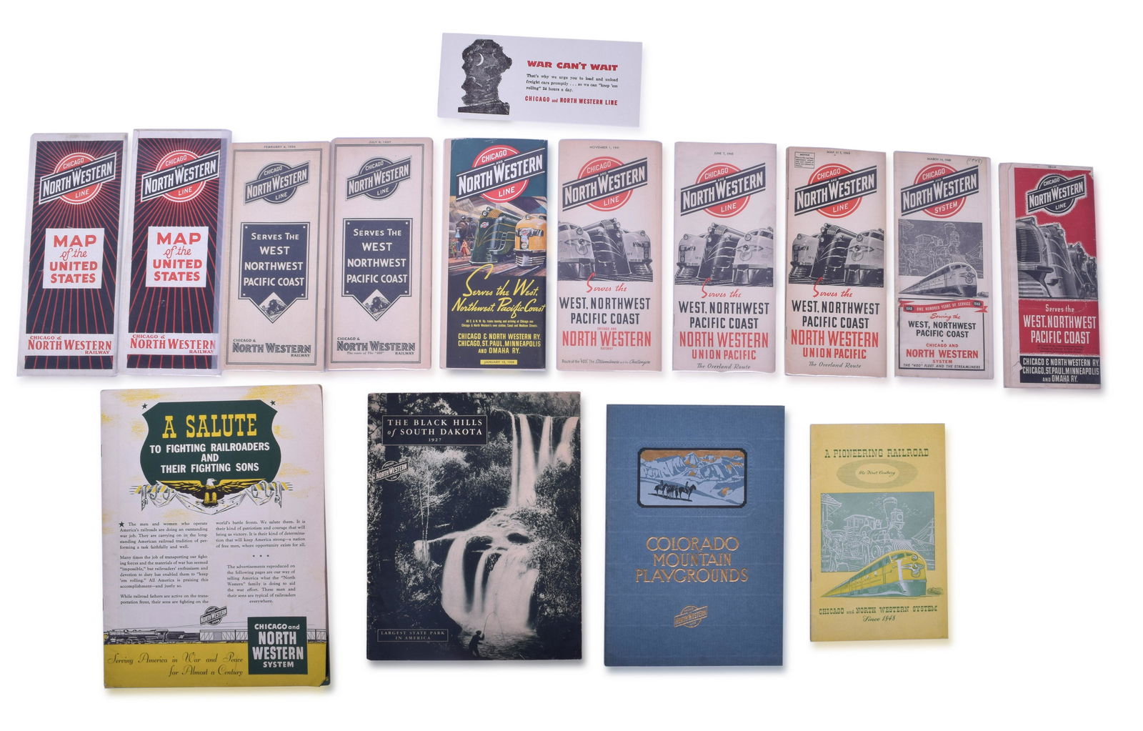 Chicago & North Western Railroad Line Timetables, Maps, Ink Blotter & Booklets. (1 of 2)