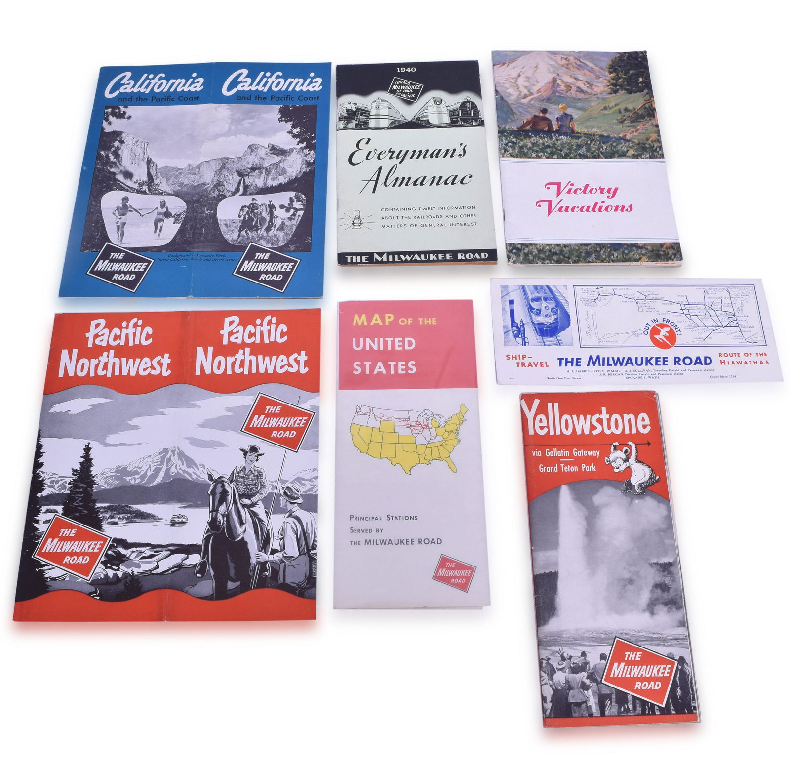 The Milwaukee Road Railroad Ink Blotter, Maps, Brochures, & Photos (1 of 3)