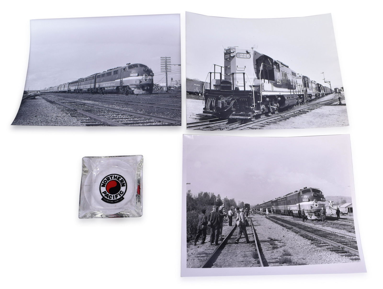 Northern Pacific Railroad Ash Tray & Black & White Photos. (1 of 2)