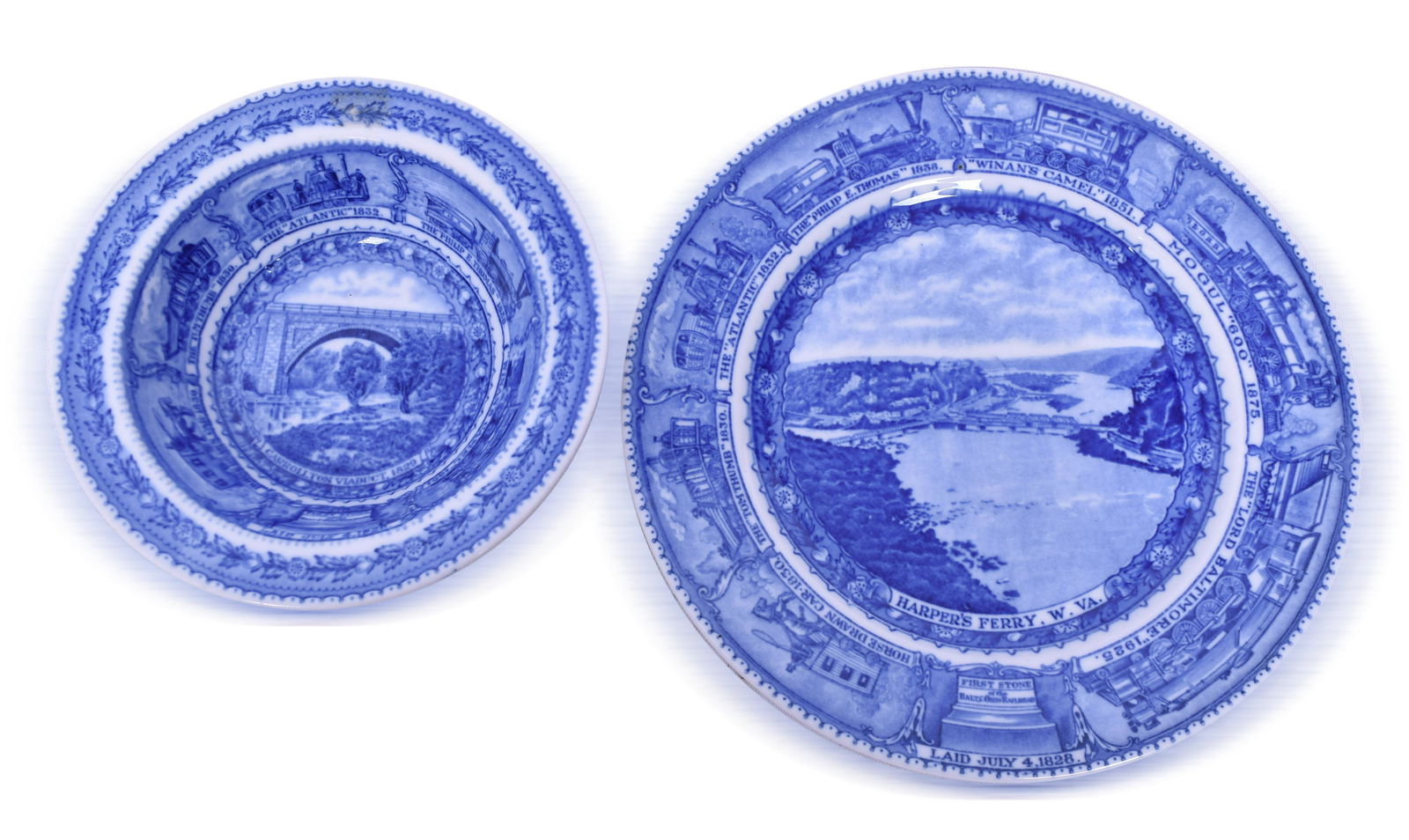 Scammell's Lamberton Baltimore & Ohio Railroad Plate & Bowl (1 of 4)