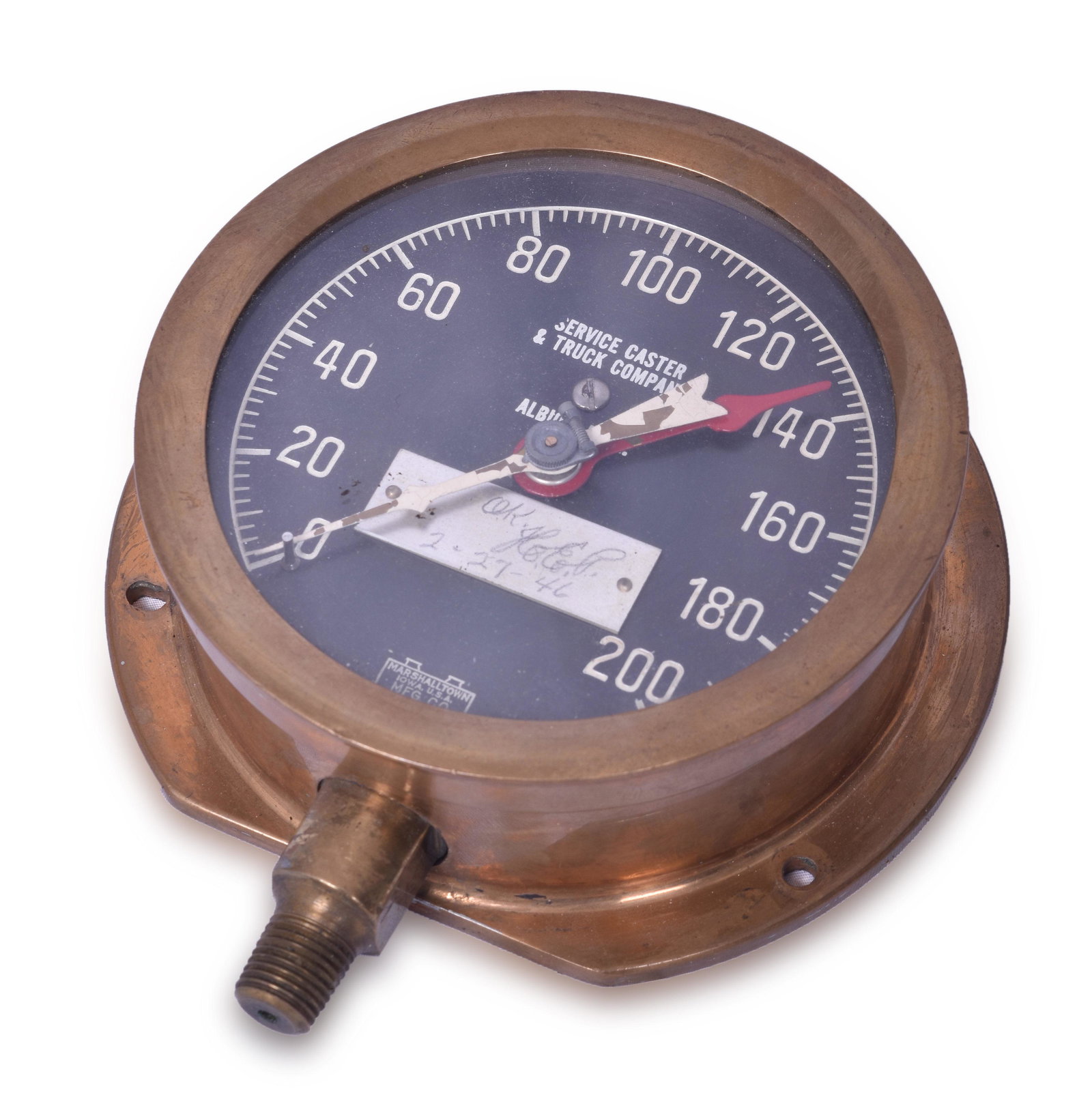 Service Caster & Truck Company Brass 5 3/4" Gauge (1 of 3)