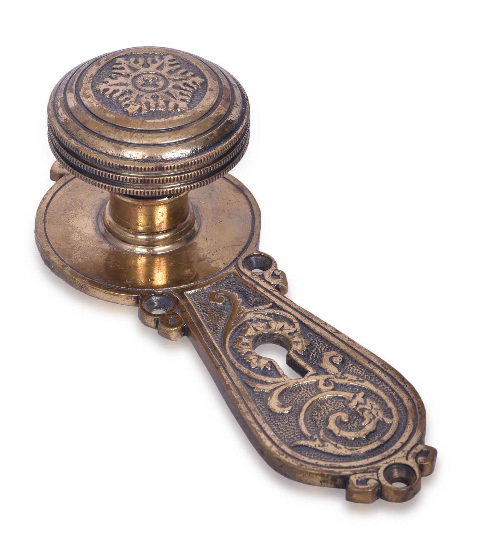 Pennsylvania Railroad Ornate Brass Door Knob (1 of 4)